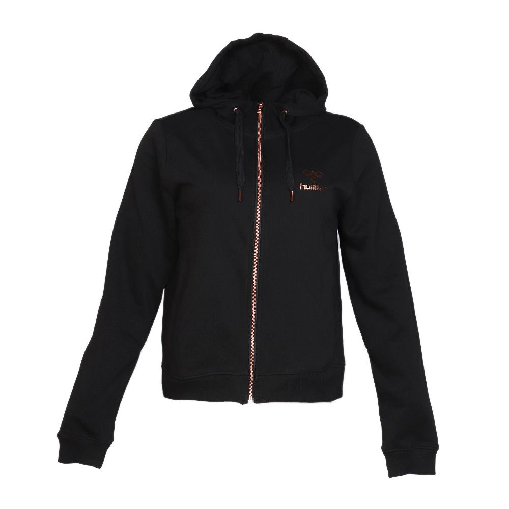 Hummel Hmlbirigida Zip Hoodie Kadın Siyah Tam Fermuarlı Sweat