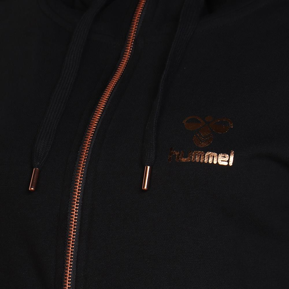 Hummel Hmlbirigida Zip Hoodie Kadın Siyah Tam Fermuarlı Sweat