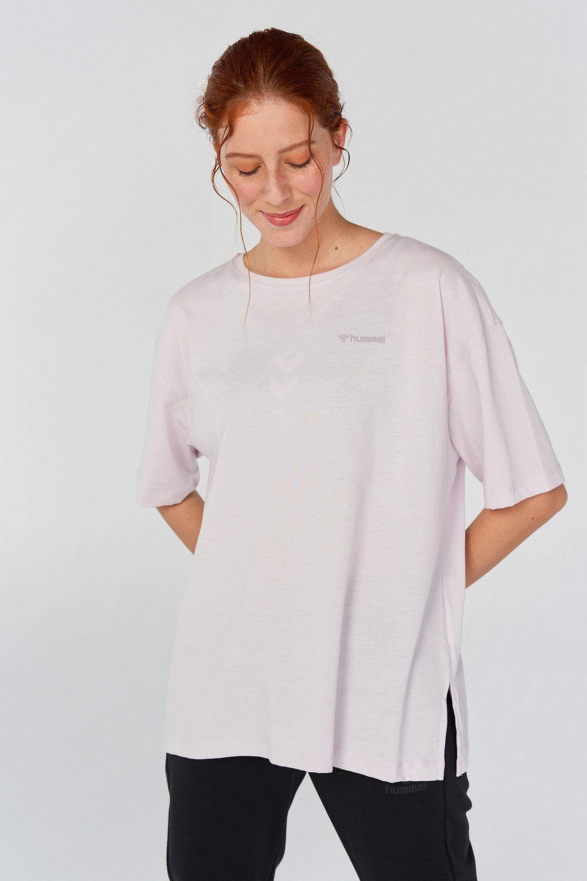 Hummel Hmlclodi T-Shirt Kadın Pembe Bisiklet Yaka Tshirt