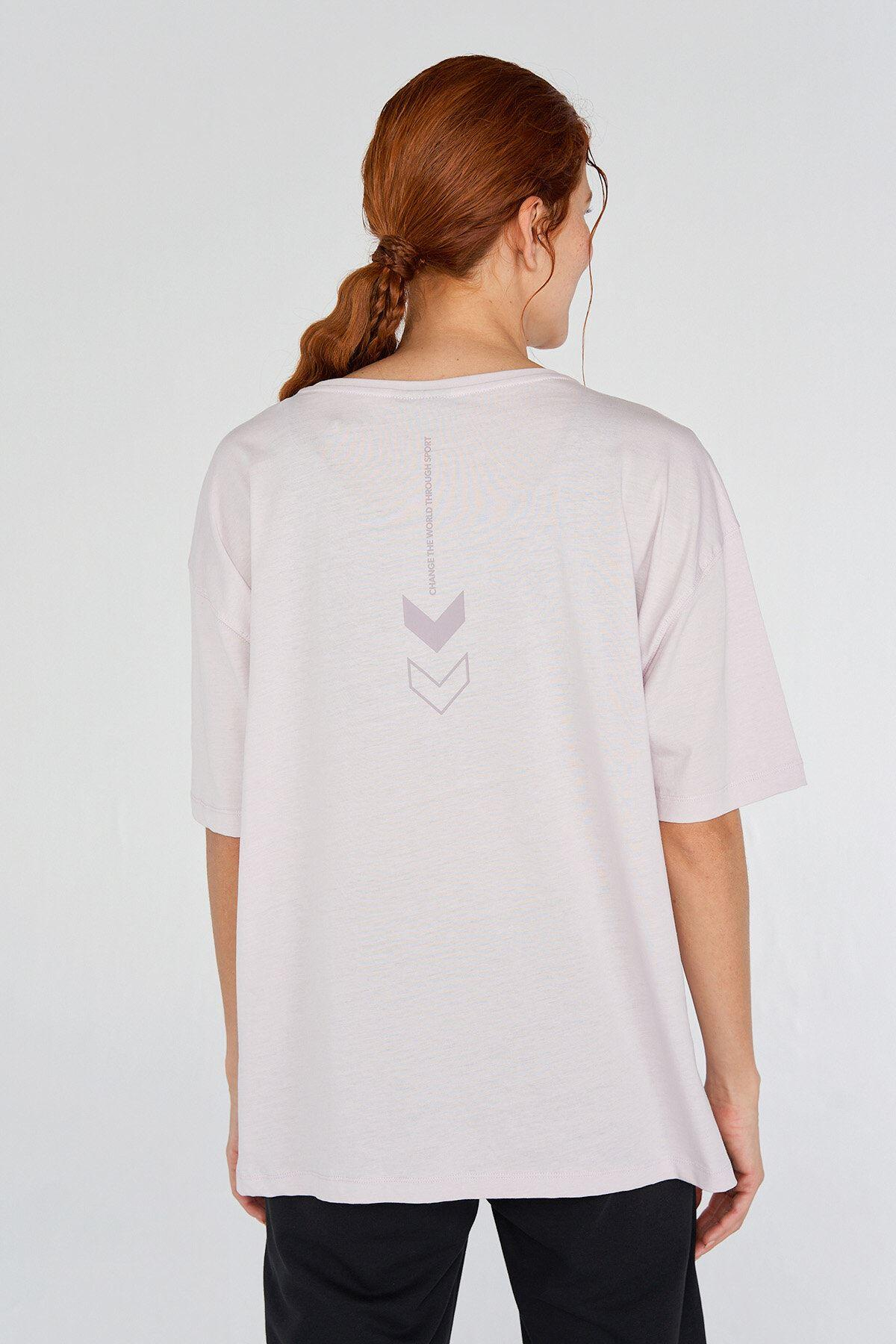 Hummel Hmlclodi T-Shirt Kadın Pembe Bisiklet Yaka Tshirt