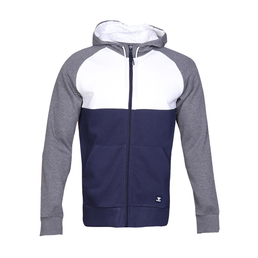 Hummel Hmlcortez Zip Hoodie Erkek Mavi Tam Fermuarlı Sweat