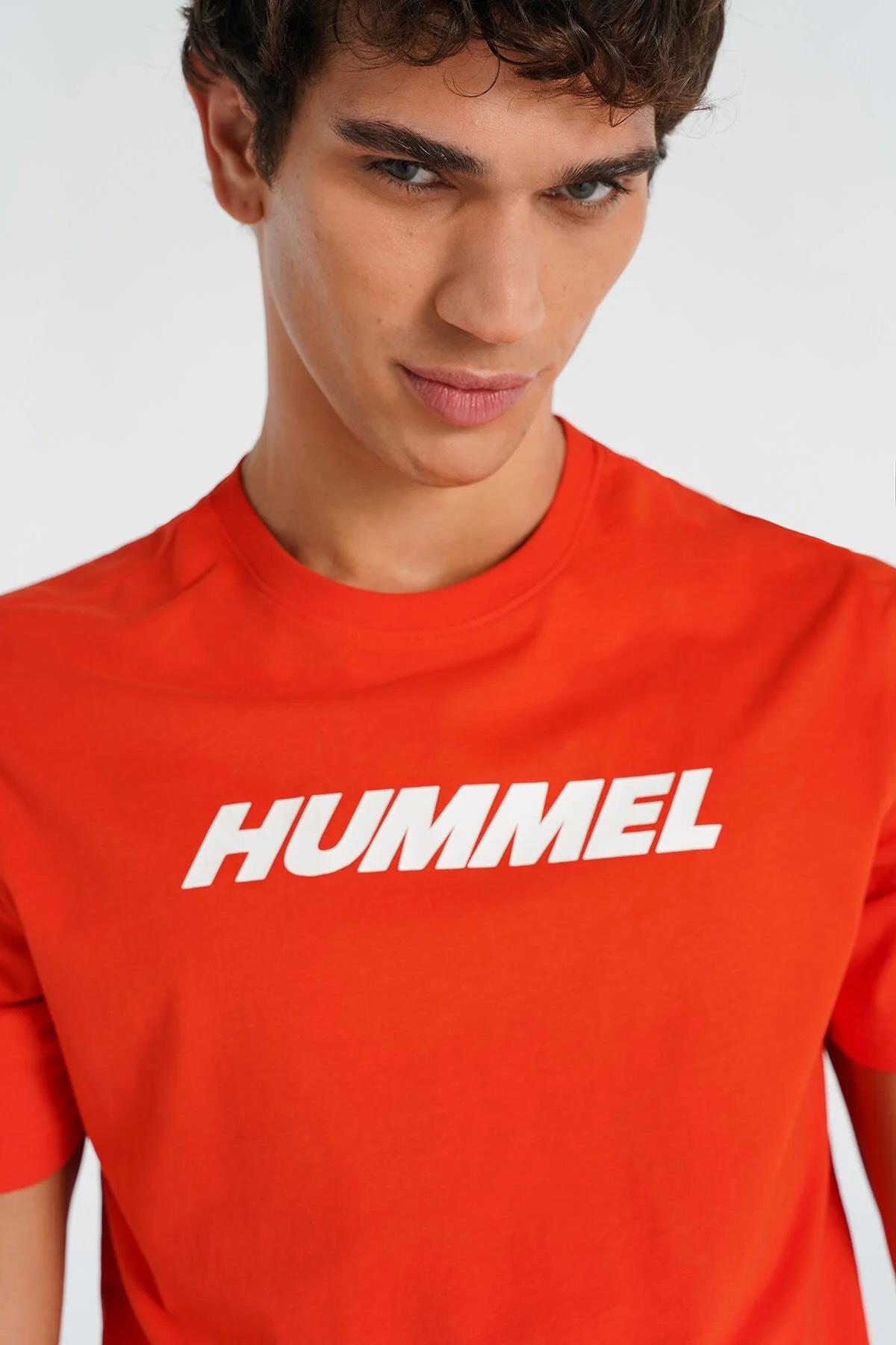 Hummel Hmlelemental Logo Cotton Tee Erkek  Bisiklet Yaka Tshirt