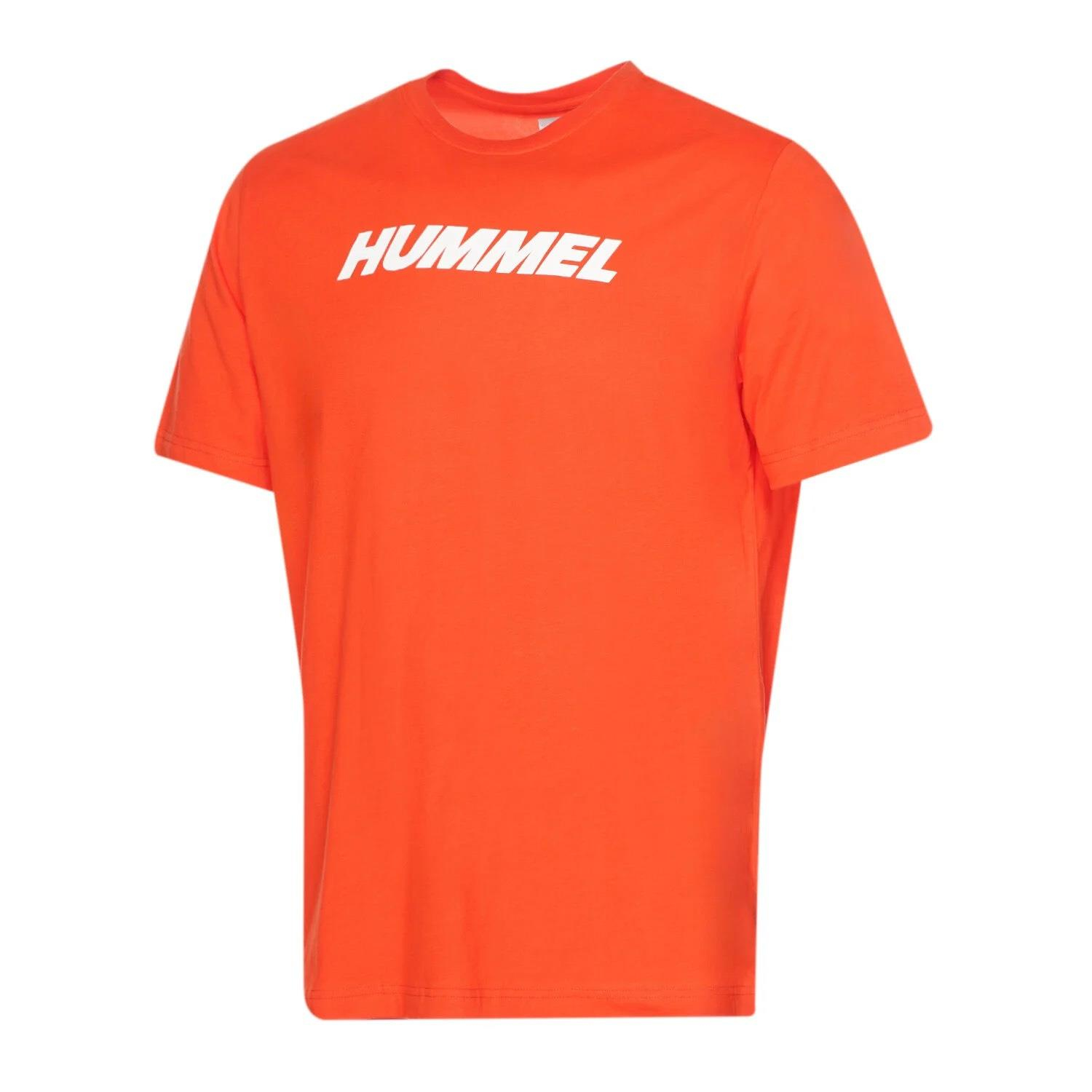 Hummel Hmlelemental Logo Cotton Tee Erkek  Bisiklet Yaka Tshirt