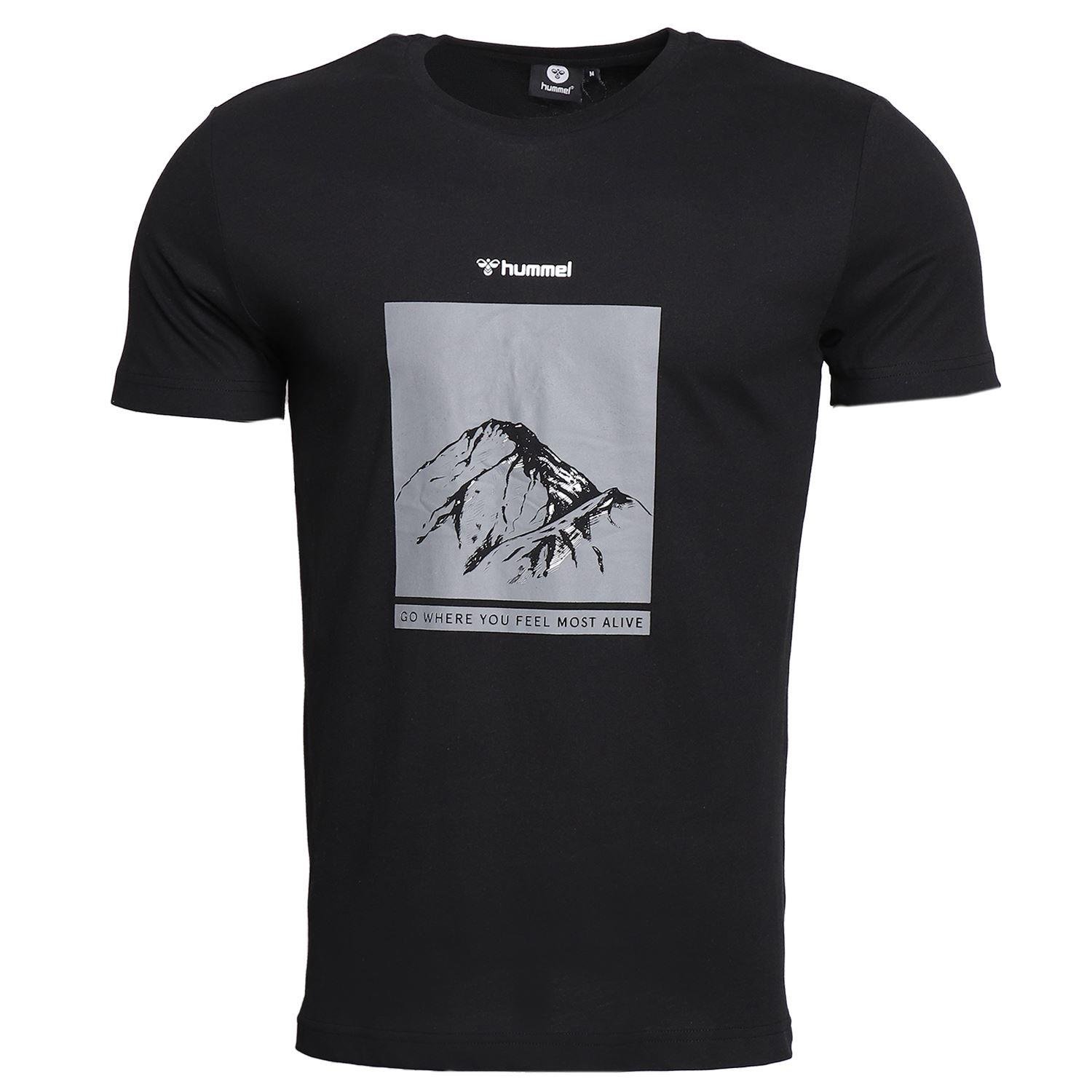 Hummel Hmleverest T-Shırt S/S Erkek Siyah Tshirt