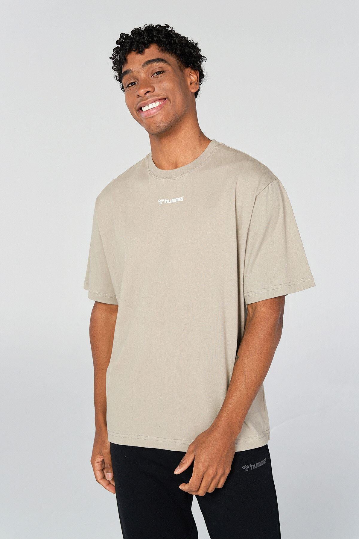 Hummel Hmlgino Oversize T-Shirt S/S Erkek Renkli Bisiklet Yaka Tshirt