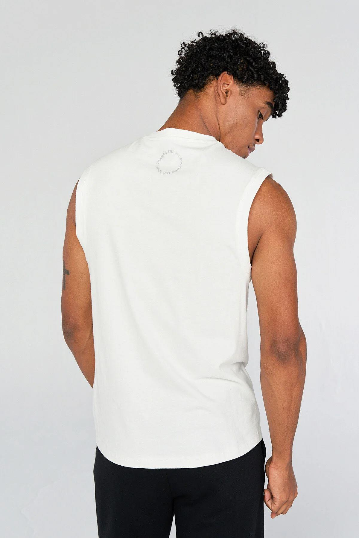 Hummel Hmlgino Tank Top Erkek Beyaz Kolsuz Tshirt