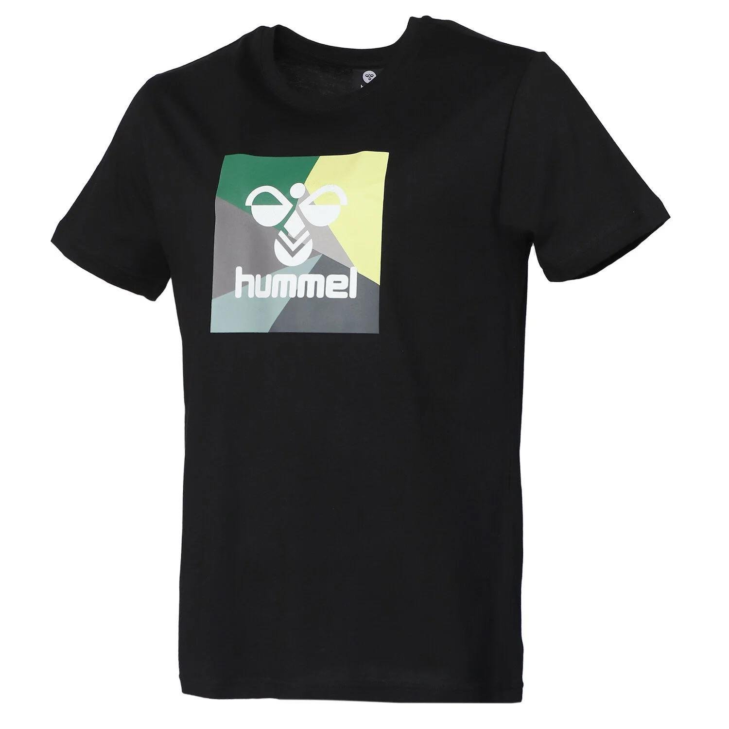 Hummel Hmlhans T-Shirt S/S Erkek Siyah Bisiklet Yaka Tshirt
