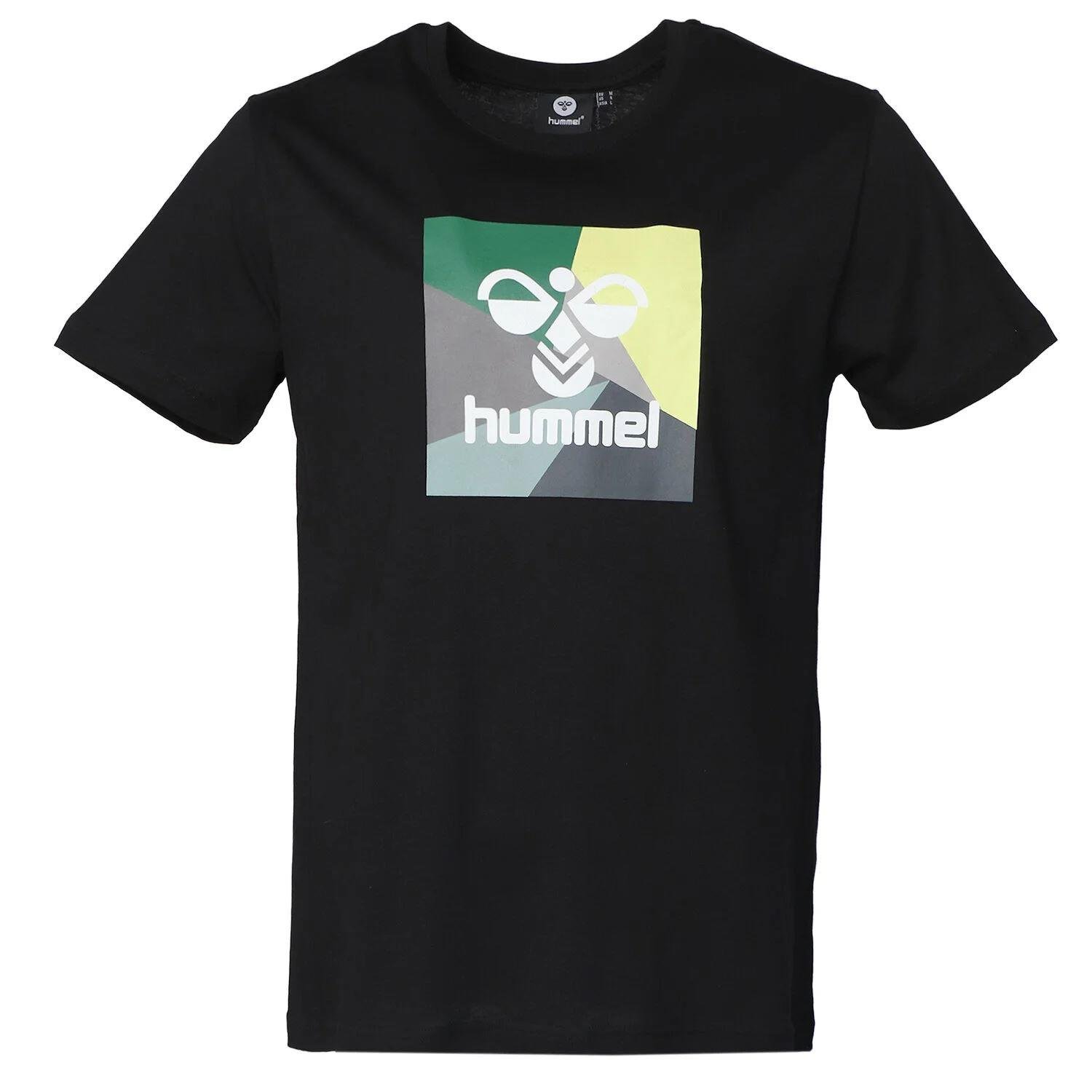 Hummel Hmlhans T-Shirt S/S Erkek Siyah Bisiklet Yaka Tshirt