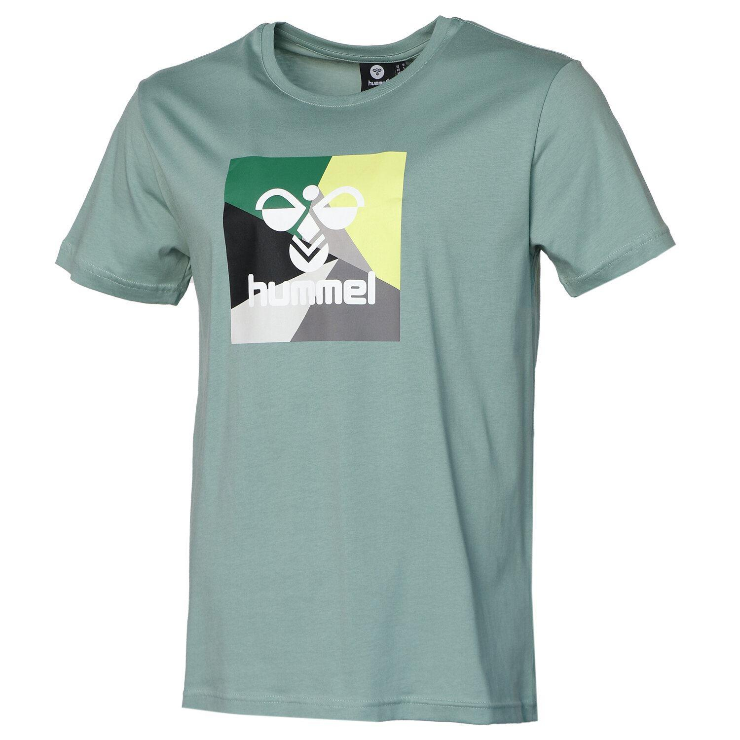 Hummel Hmlhans T-Shirt S/S Erkek Yesil Bisiklet Yaka Tshirt