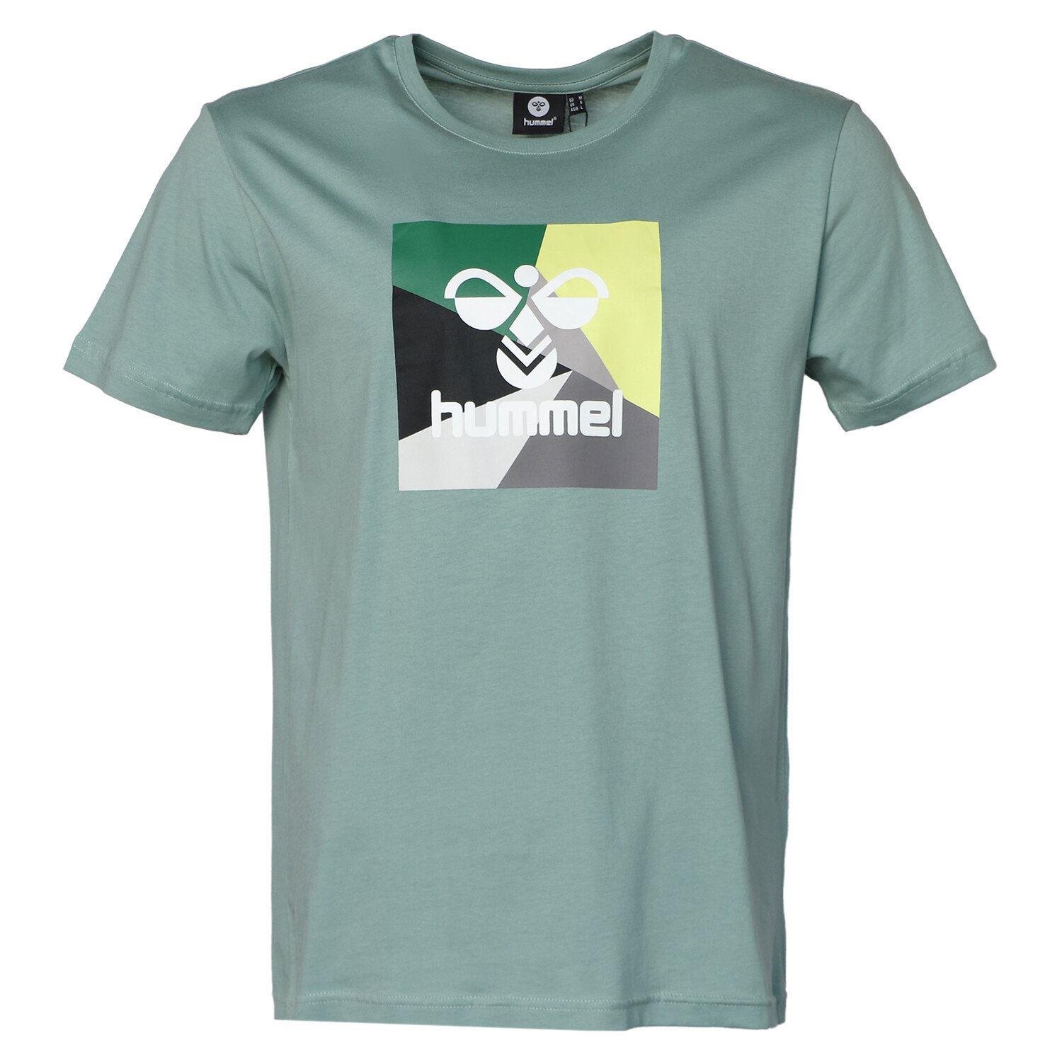 Hummel Hmlhans T-Shirt S/S Erkek Yesil Bisiklet Yaka Tshirt