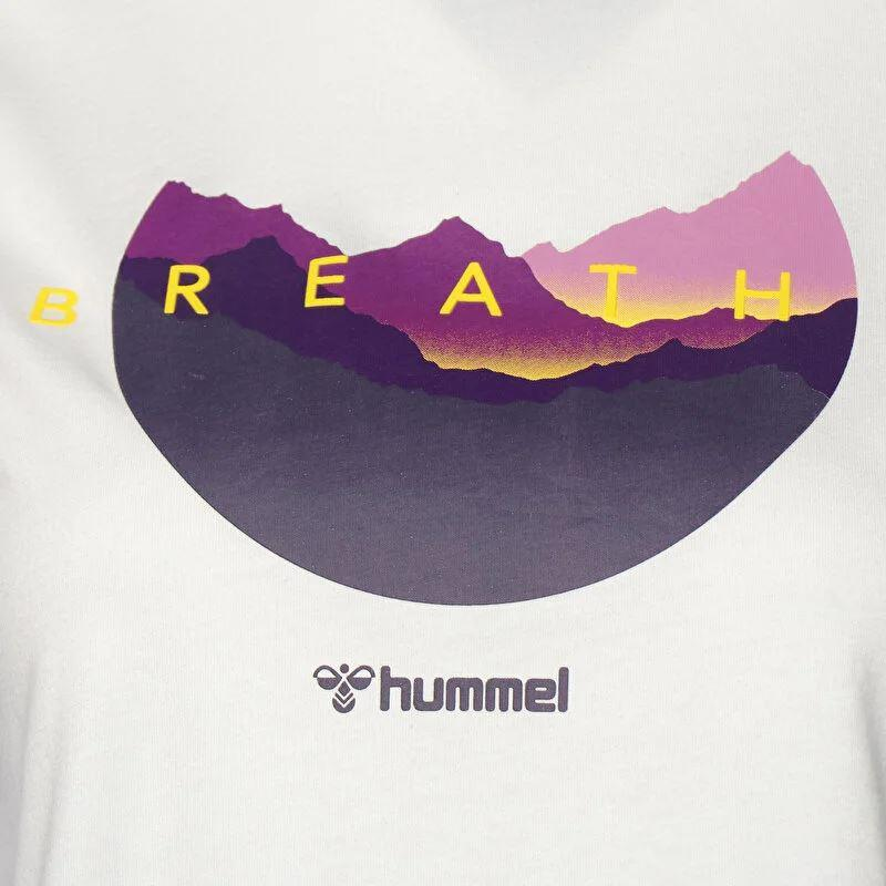 Hummel Hmlhelenium T-Shirt S/S Kadın Beyaz Bisiklet Yaka Tshirt
