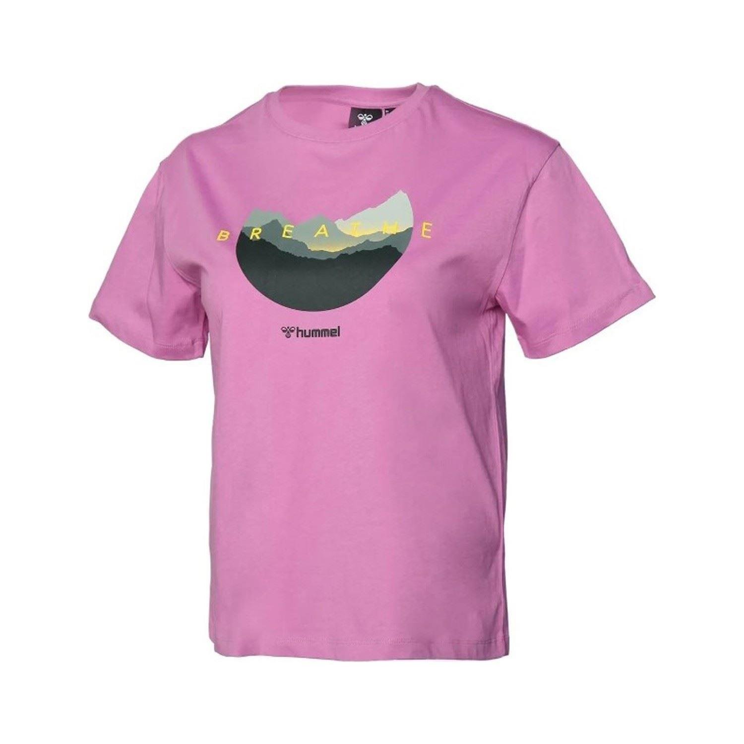 Hummel Hmlhelenium T-Shirt S/S Kadın Renkli Bisiklet Yaka Tshirt