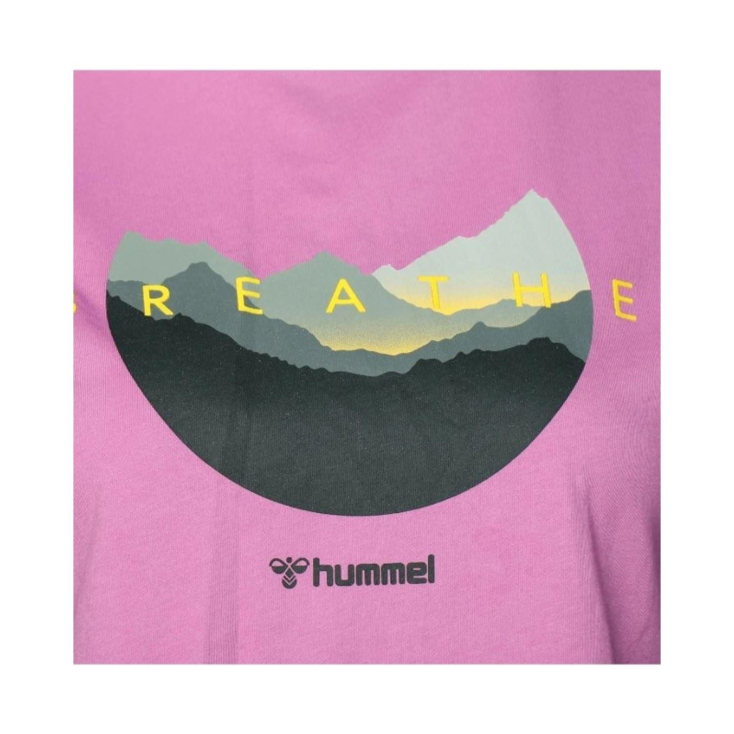 Hummel Hmlhelenium T-Shirt S/S Kadın Renkli Bisiklet Yaka Tshirt