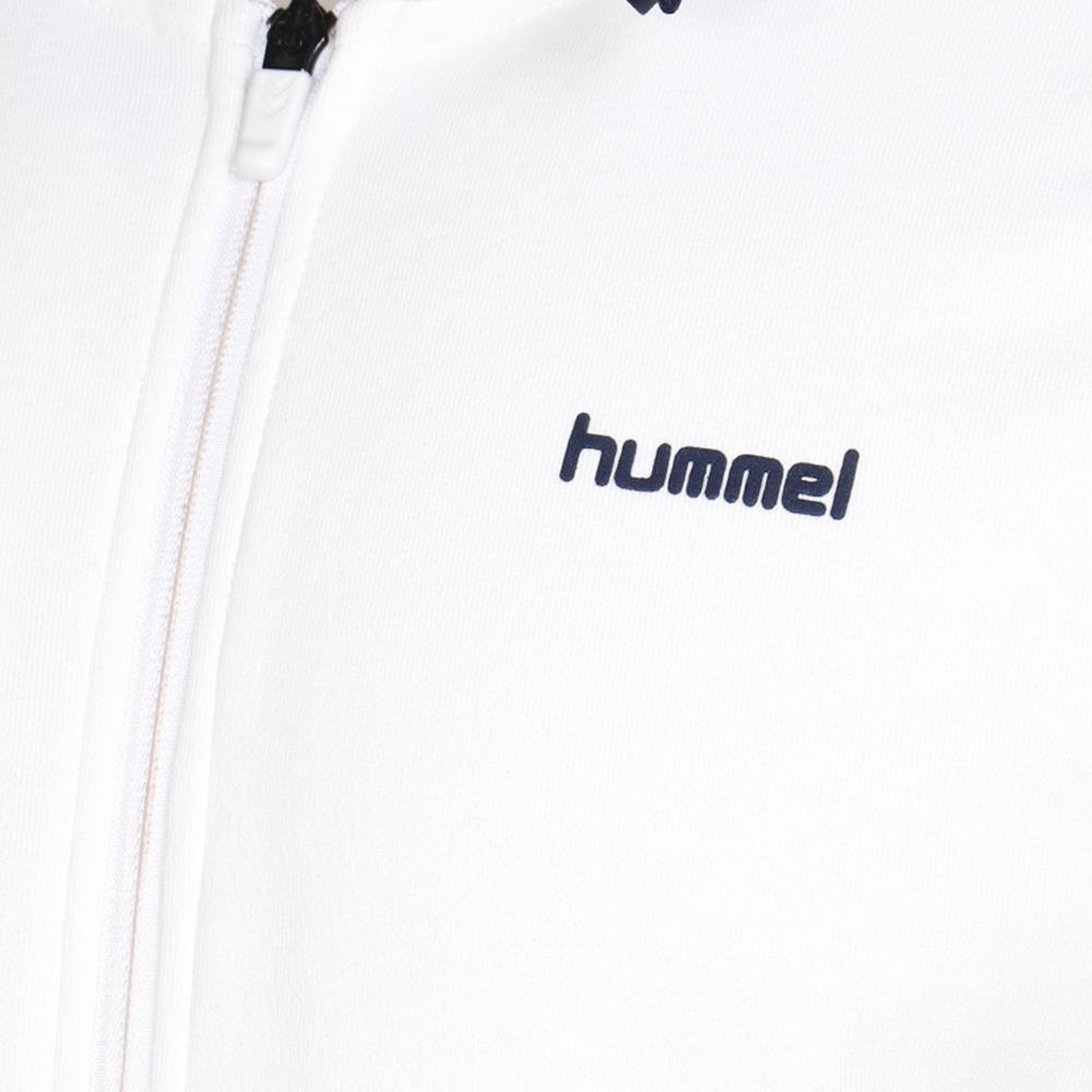 Hummel Hmljames Zip Hoodie Erkek Beyaz Tam Fermuarlı Sweat
