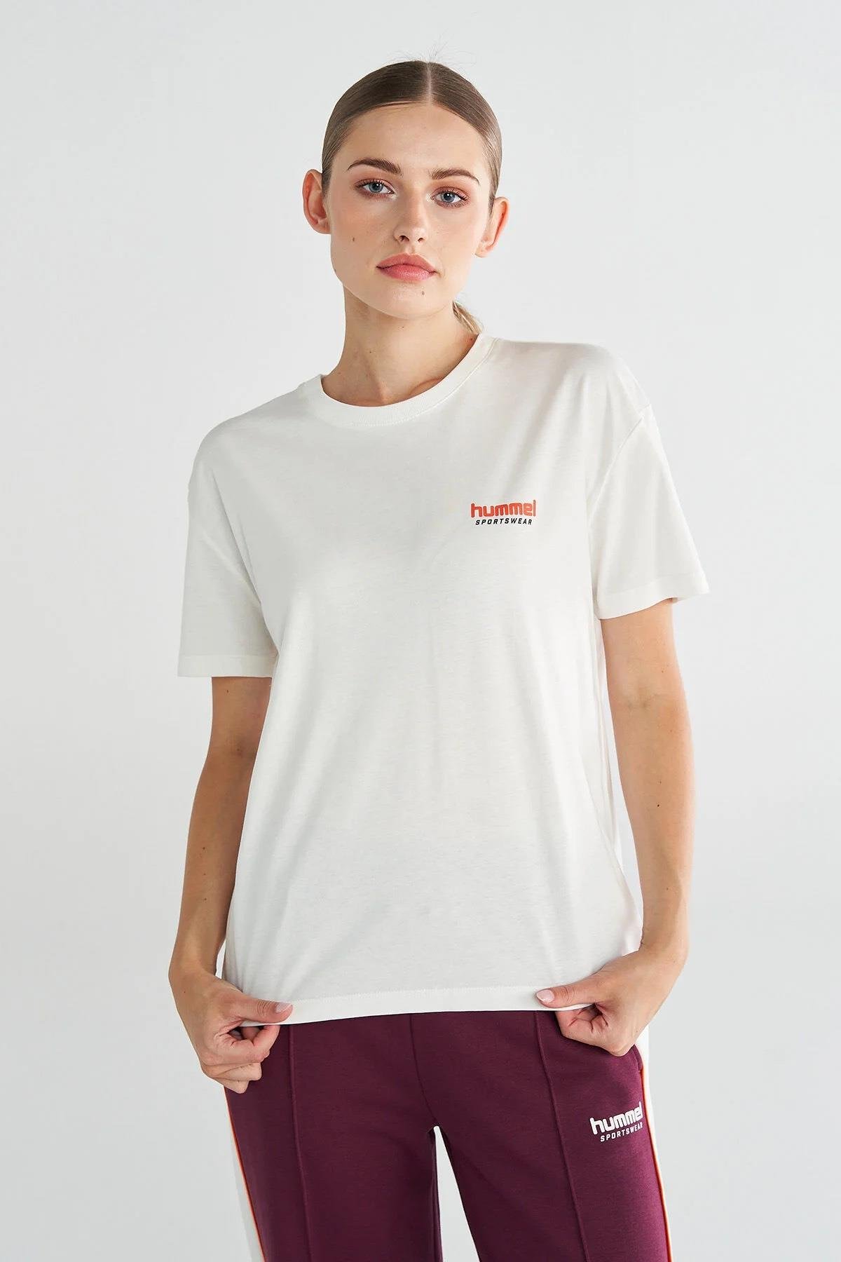 Hummel Hmljarel T-Shirt S/S Kadın  Bisiklet Yaka Tshirt