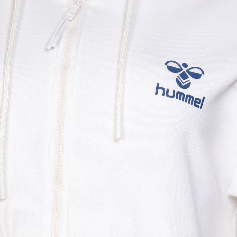 Hummel Hmllaurel Zip Hoodie Kadın Beyaz Tam Fermuarlı Sweat
