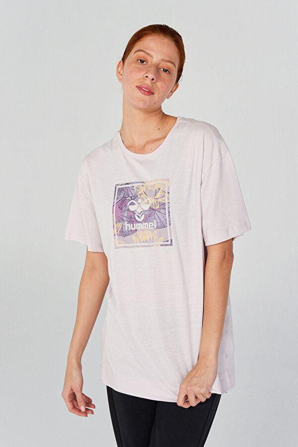 Hummel Hmlpenida T-Shirt Kadın Pembe Bisiklet Yaka Tshirt