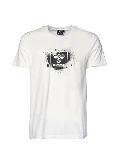 Hummel Hmlrowan T-Shirt S/S Erkek Beyaz Bisiklet Yaka Tshirt