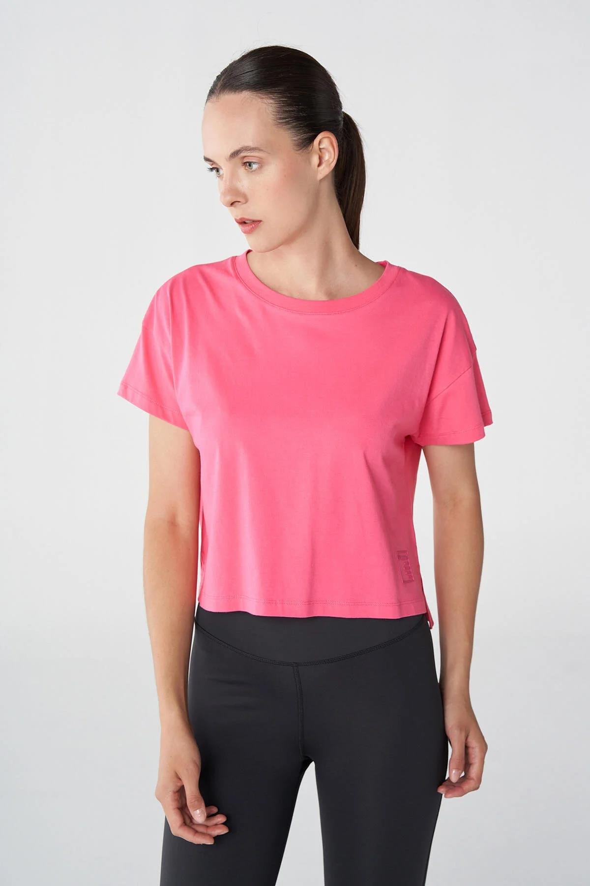 Hummel Hmlsandra Crop T-Shirt S/S Kadın  Bisiklet Yaka Tshirt