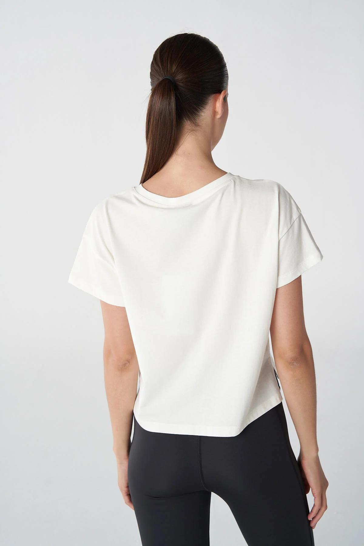 Hummel Hmlsandra Crop T-Shirt S/S Kadın  Bisiklet Yaka Tshirt