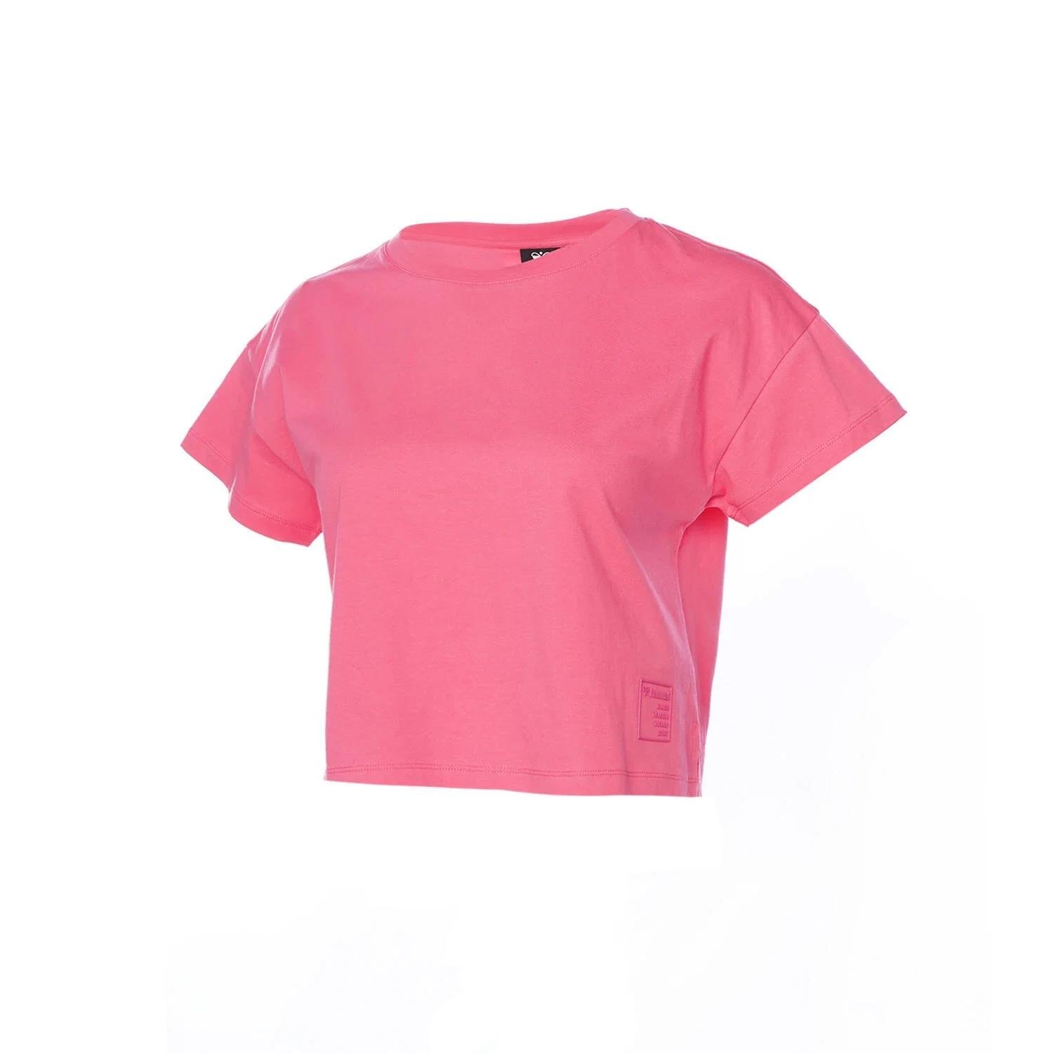 Hummel Hmlsandra Crop T-Shirt S/S Kadın  Bisiklet Yaka Tshirt