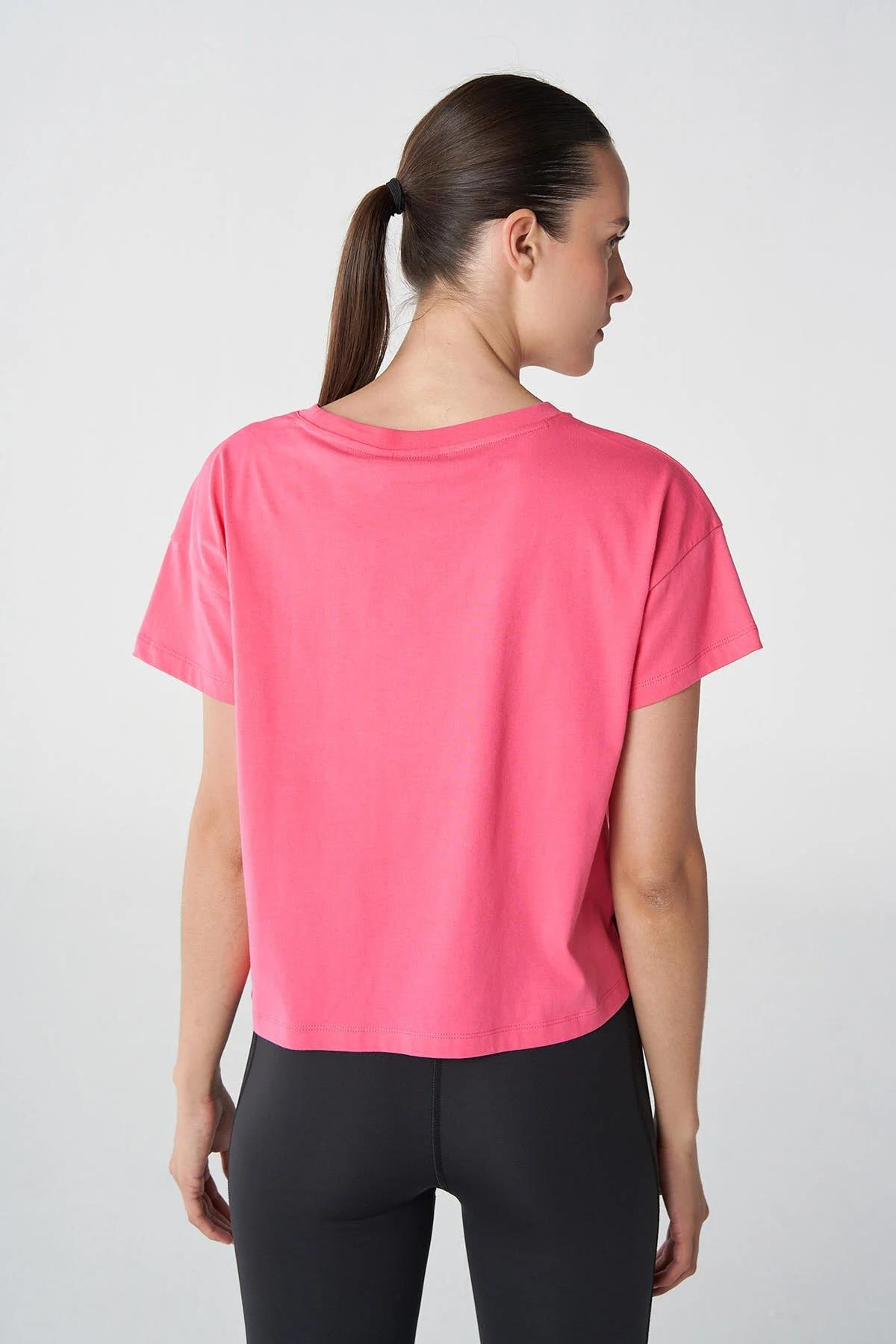 Hummel Hmlsandra Crop T-Shirt S/S Kadın  Bisiklet Yaka Tshirt