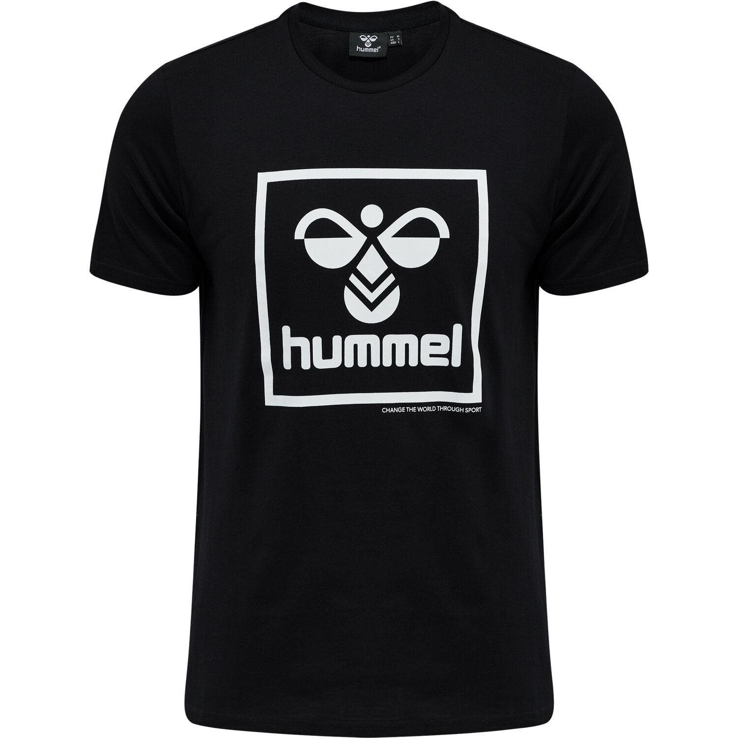 Hummel Hmlt-isam T-Shirt Erkek Siyah Bisiklet Yaka Tshirt