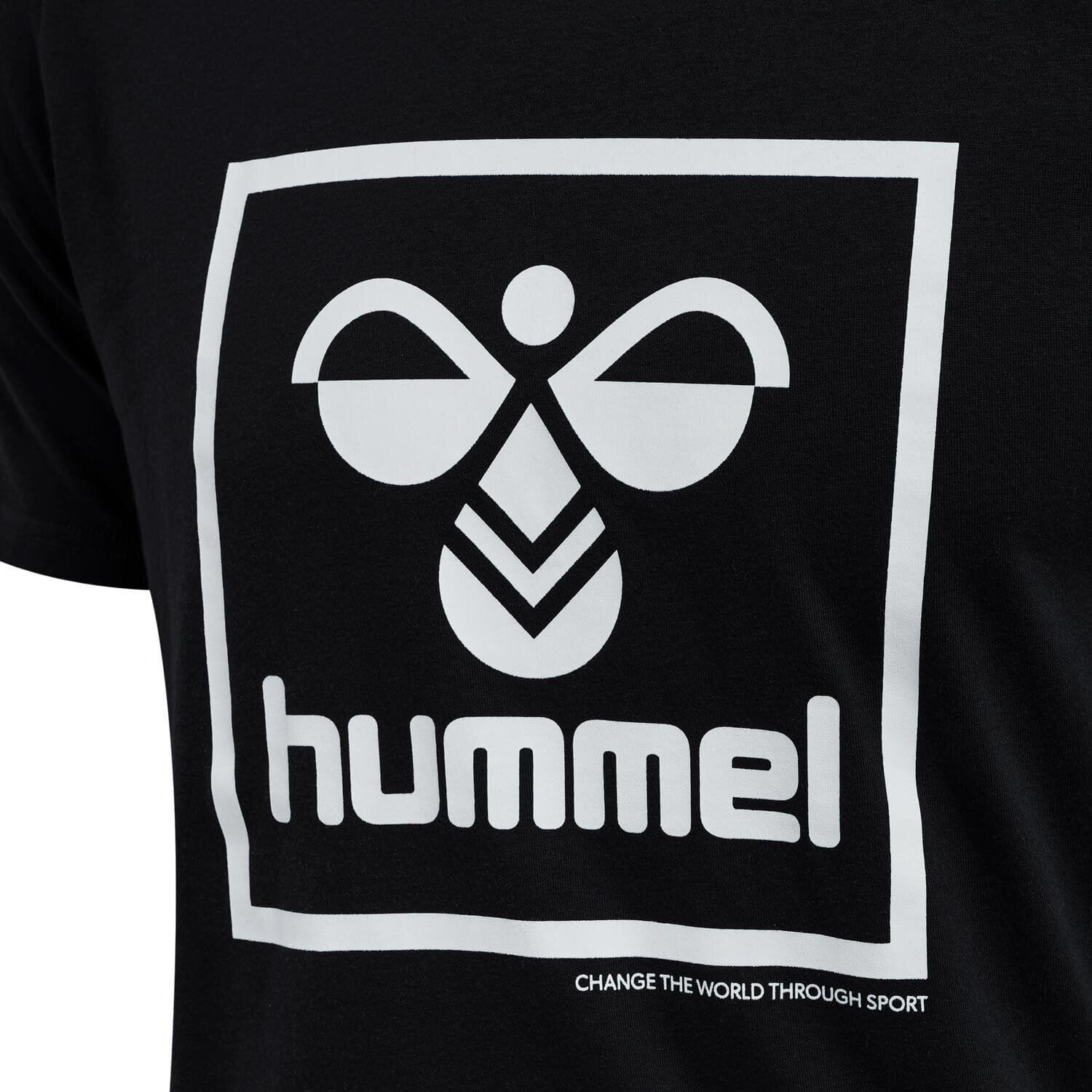 Hummel Hmlt-isam T-Shirt Erkek Siyah Bisiklet Yaka Tshirt