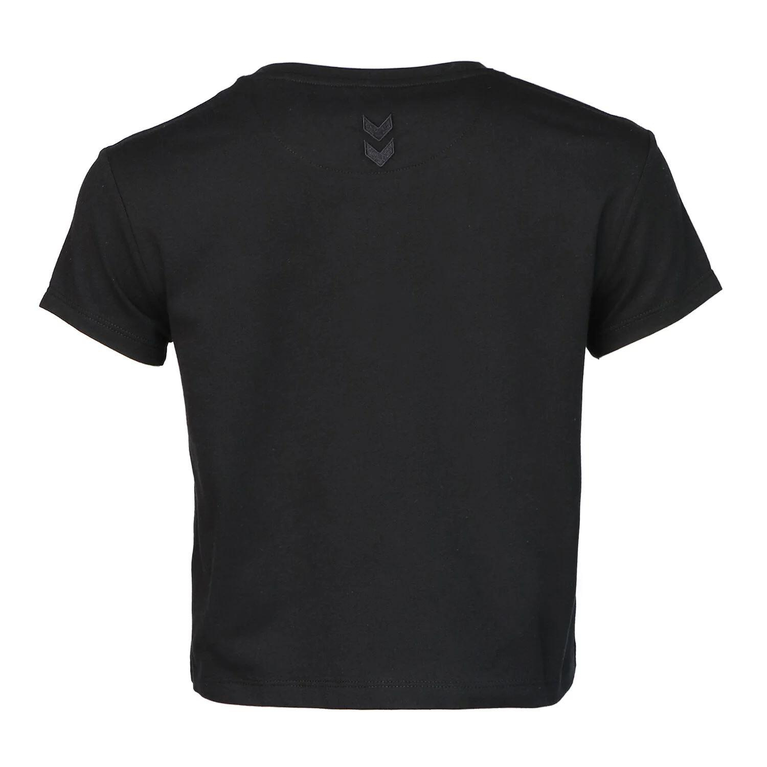 Hummel Hmlt-Mt Emmi Short T-Shirt Kadın Siyah Bisiklet Yaka Tshirt