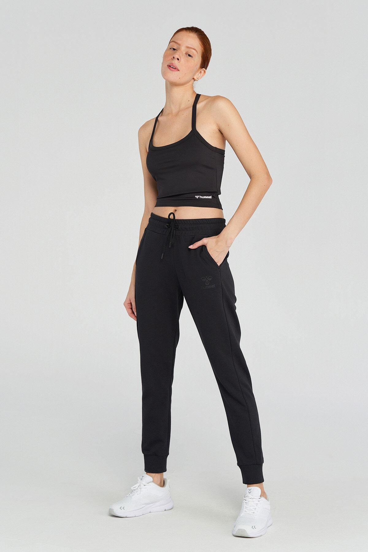 Hummel Hmlt-Noni 2.0 Regular Pants Kadın Siyah Eşofman Alt