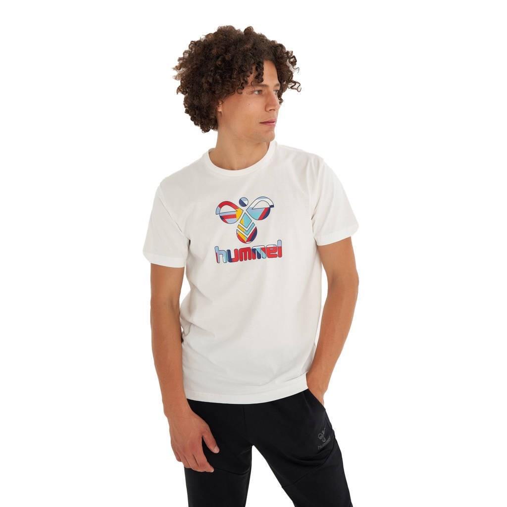 Hummel Torv T-Shirt S/S Erkek Beyaz Bisiklet Yaka Tshirt