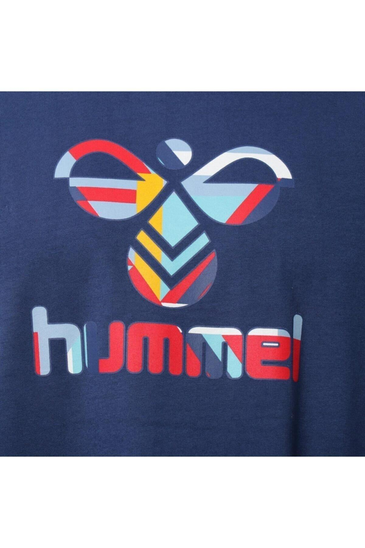 Hummel Torv T-Shirt S/S Erkek Mavi Bisiklet Yaka Tshirt