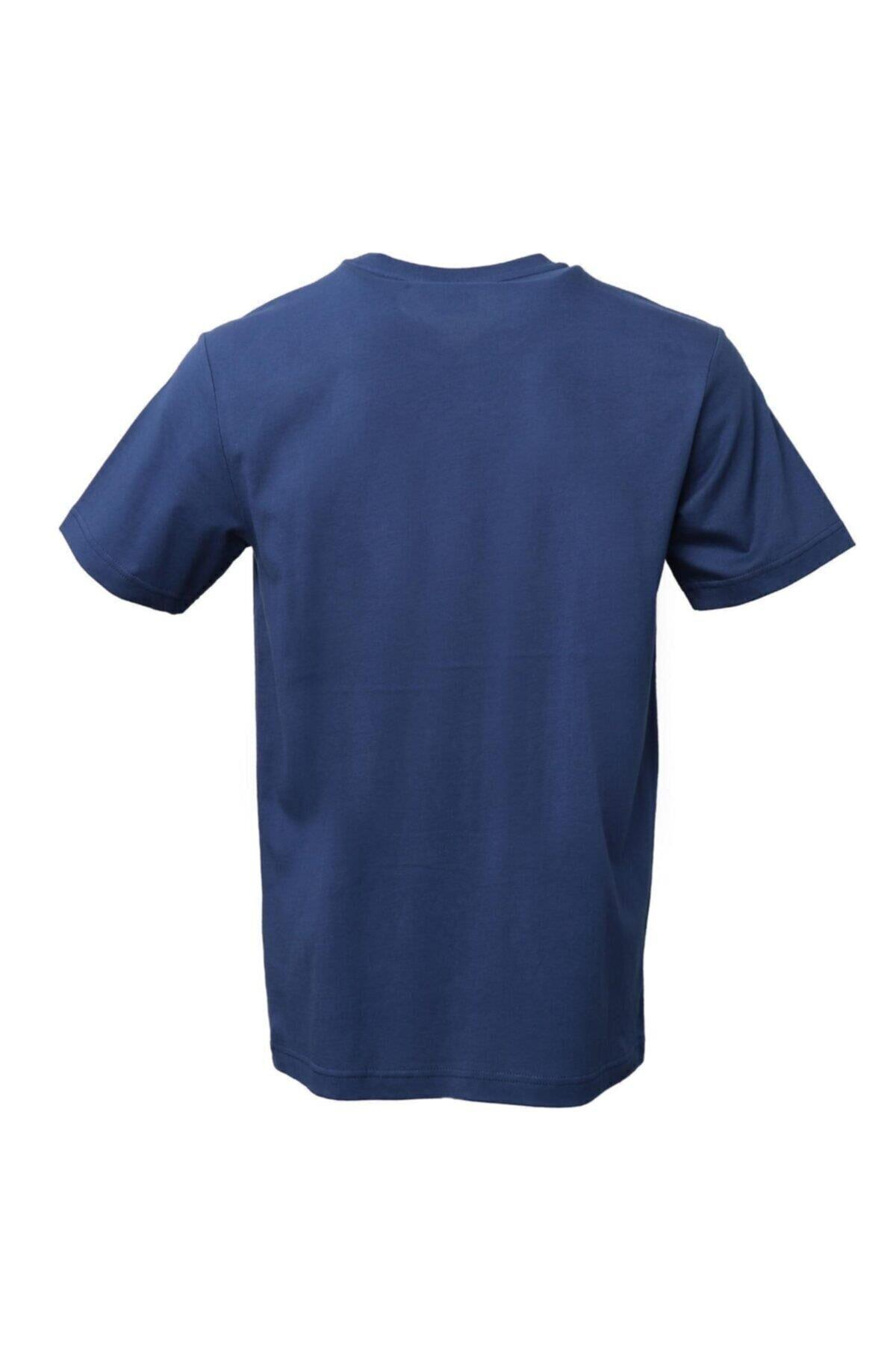 Hummel Torv T-Shirt S/S Erkek Mavi Bisiklet Yaka Tshirt
