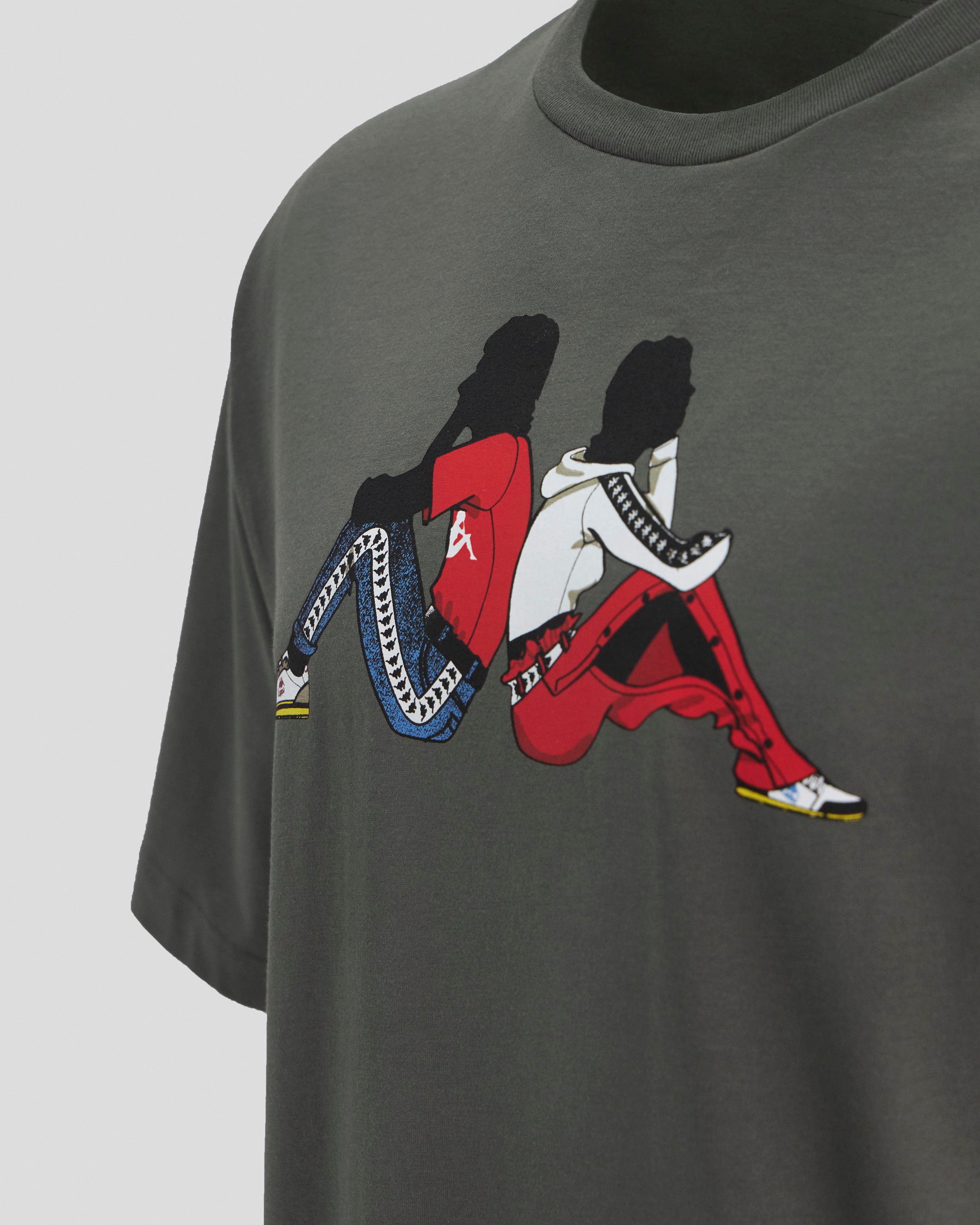 Kappa 222 Banda Pop Tk Erkek Gri Bisiklet Yaka Tshirt