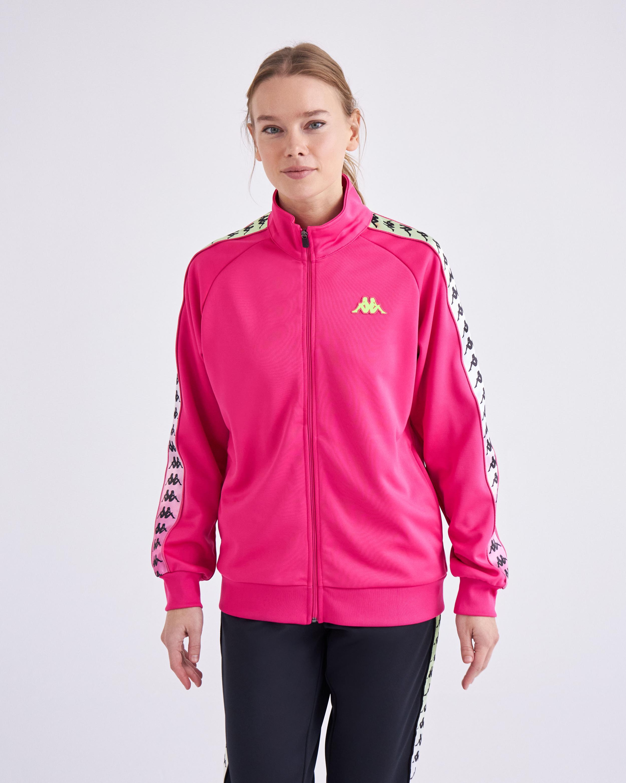 Kappa 222 Banda Wanniston Degrade Tk Kadın Pembe Tam Fermuarlı Sweat