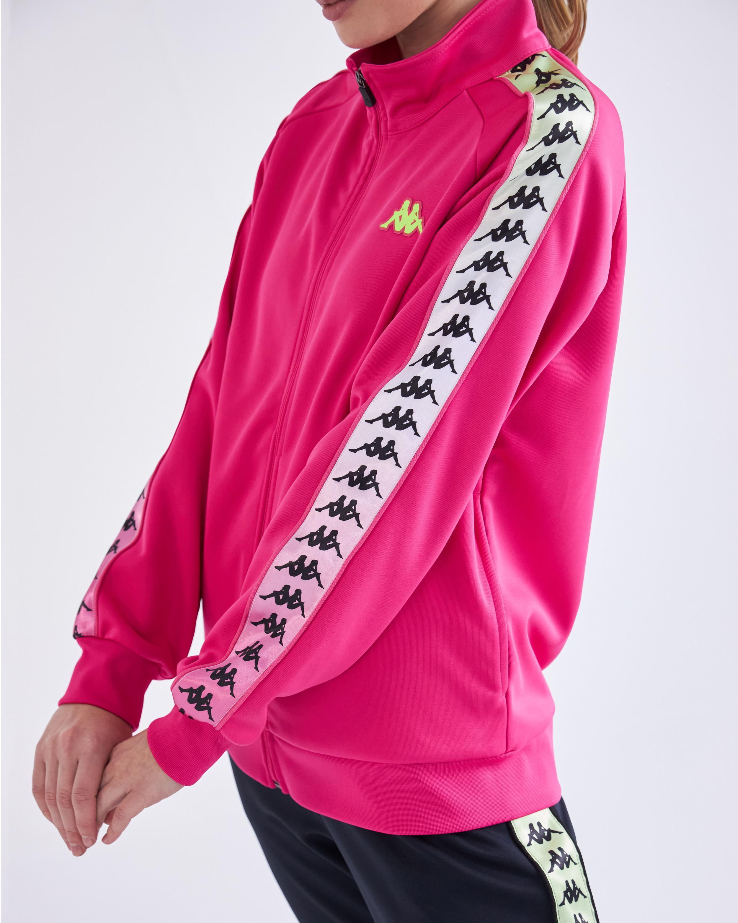 Kappa 222 Banda Wanniston Degrade Tk Kadın Pembe Tam Fermuarlı Sweat