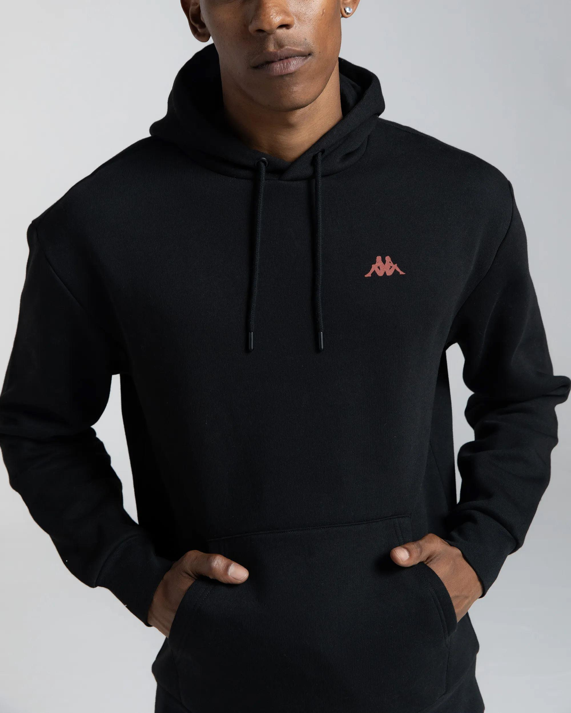 Kappa Authentic Fuji Erkek Siyah Kapşonlu Sweat