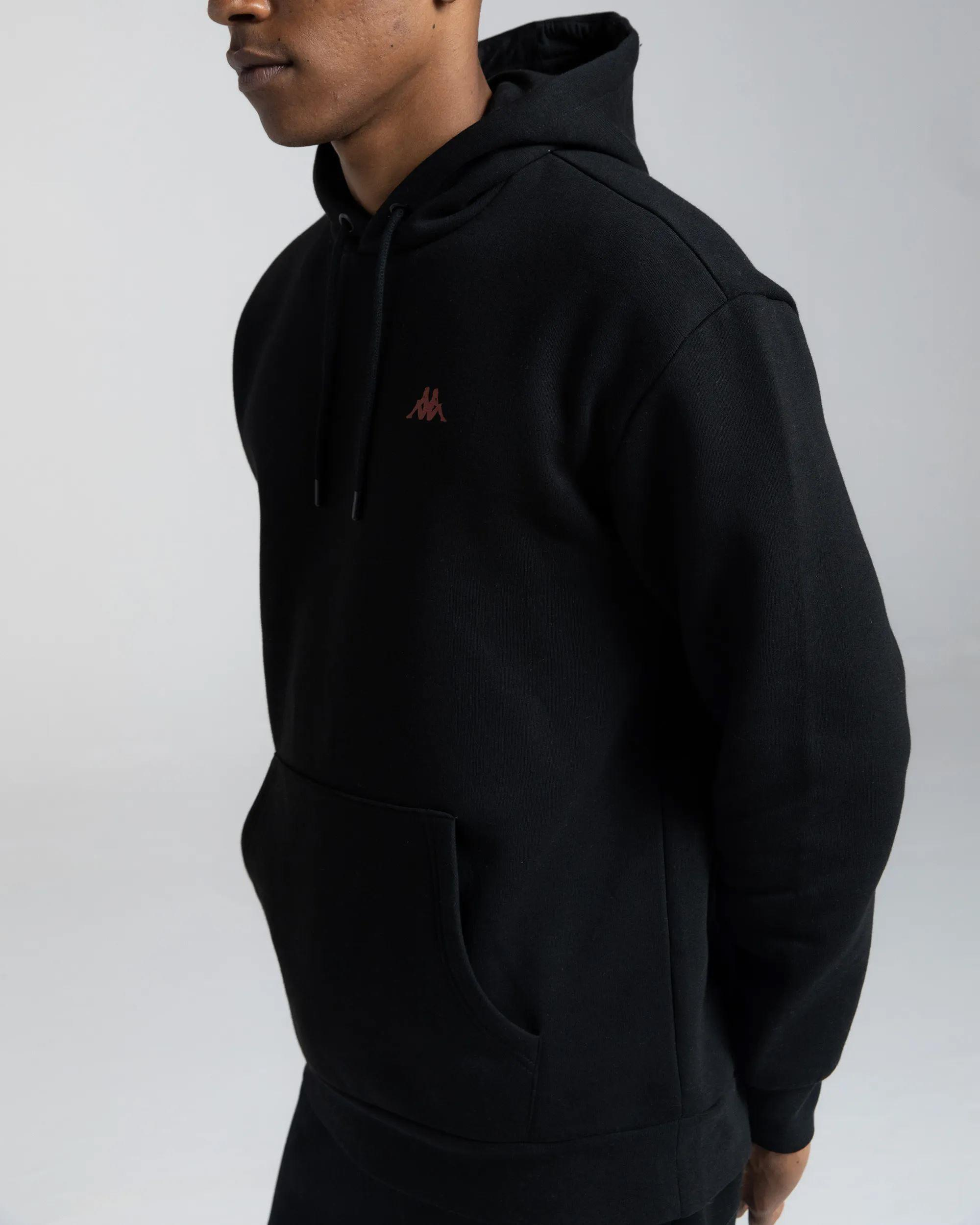Kappa Authentic Fuji Erkek Siyah Kapşonlu Sweat