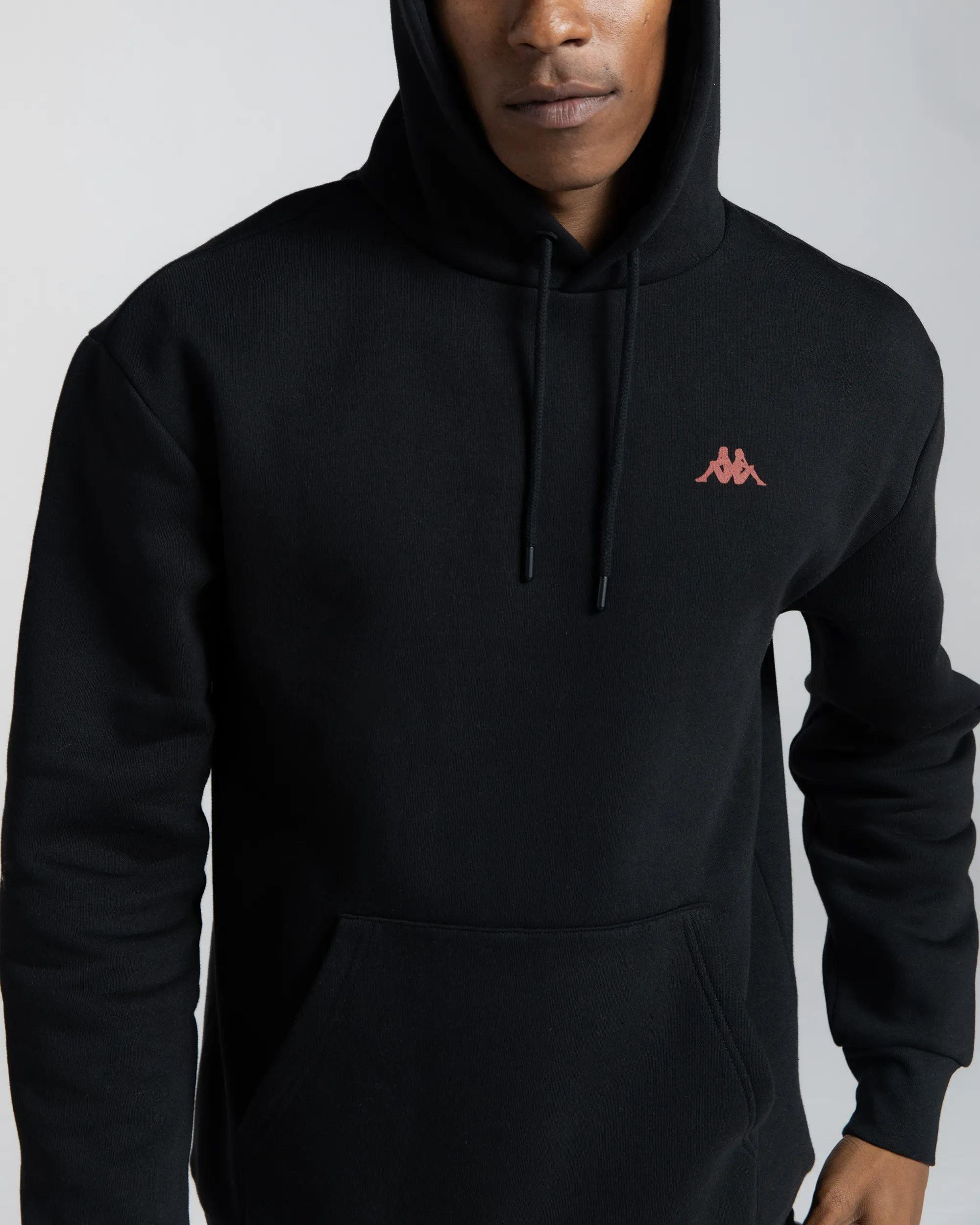 Kappa Authentic Fuji Erkek Siyah Kapşonlu Sweat