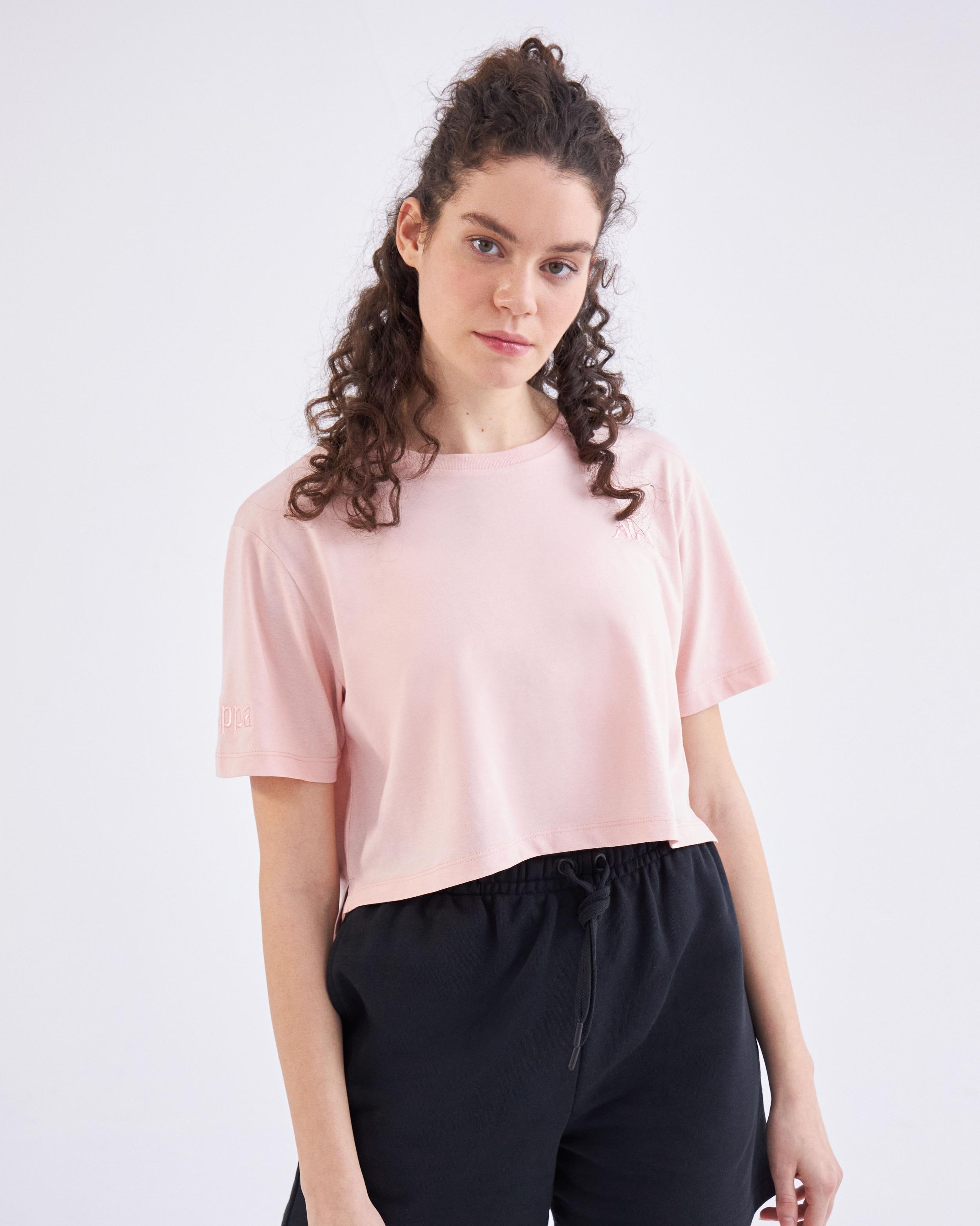 Kappa Authentic Ghigax Tk Kadın Pembe Bisiklet Yaka Tshirt