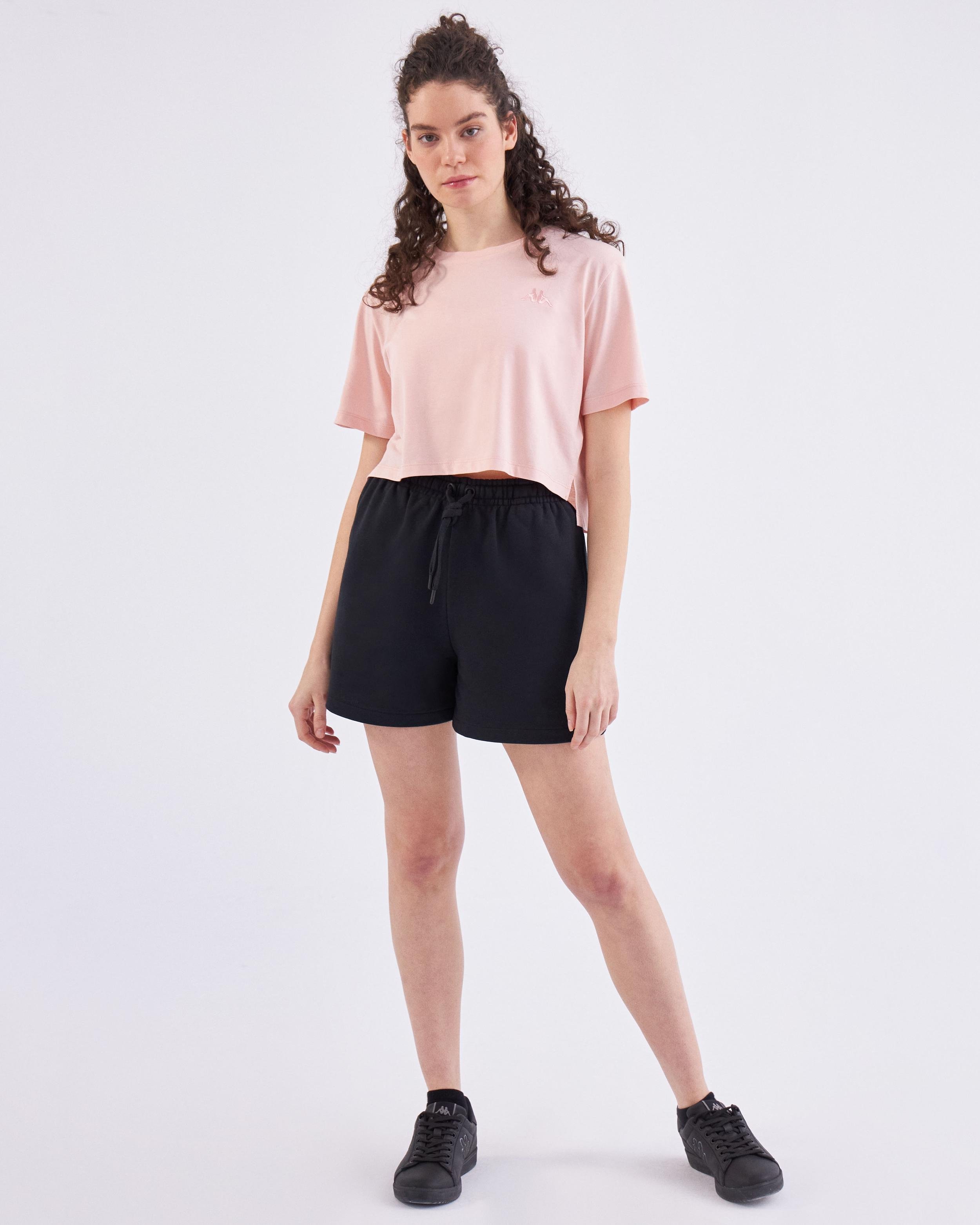 Kappa Authentic Ghigax Tk Kadın Pembe Bisiklet Yaka Tshirt