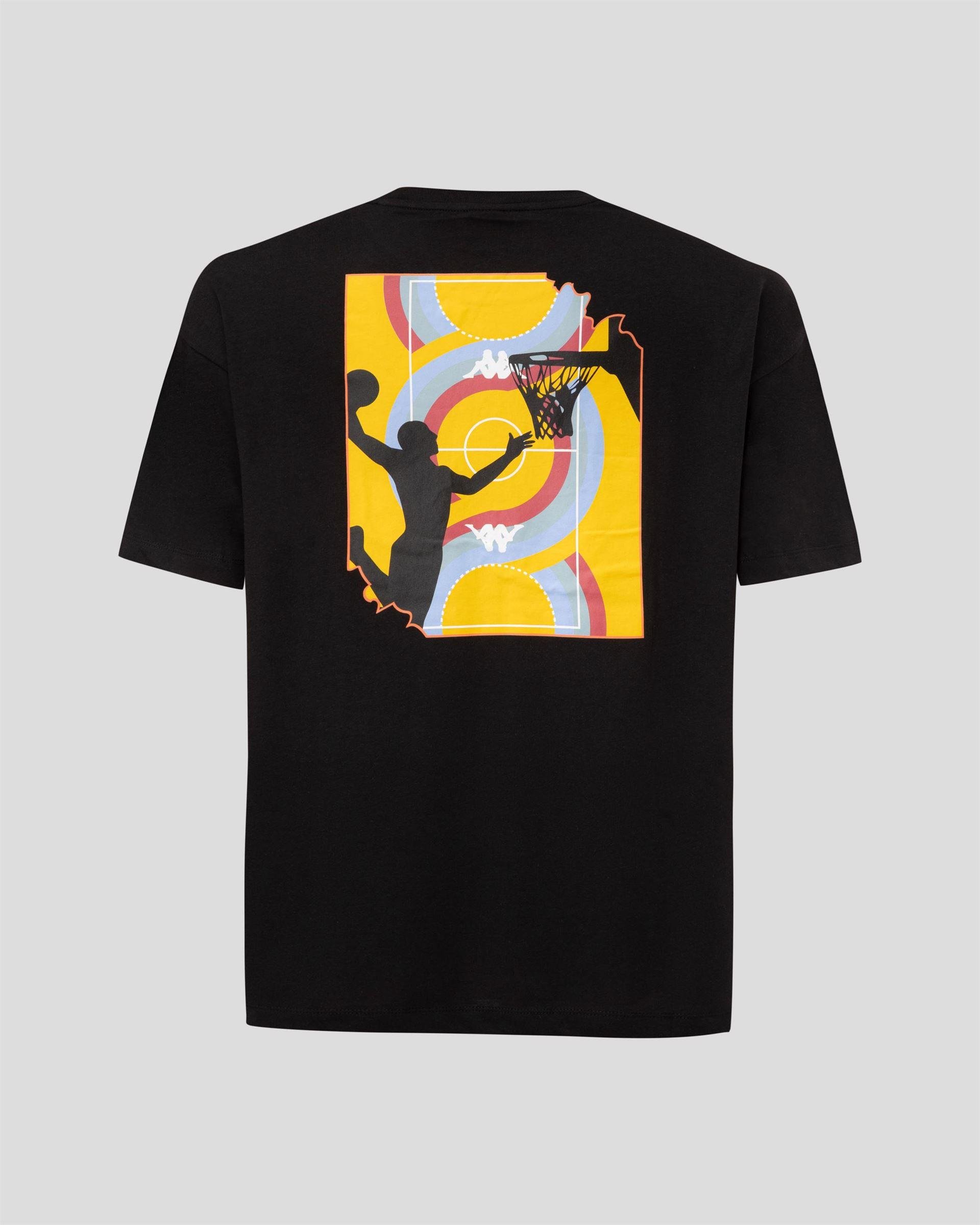 Kappa Authentic Graphik Varis Tk Erkek Siyah Bisiklet Yaka Tshirt