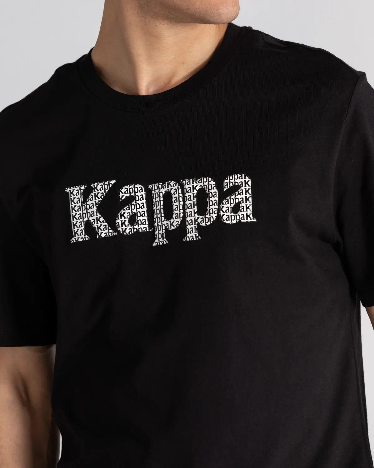 Kappa Authentic Hulme Erkek Siyah Bisiklet Yaka Tshirt