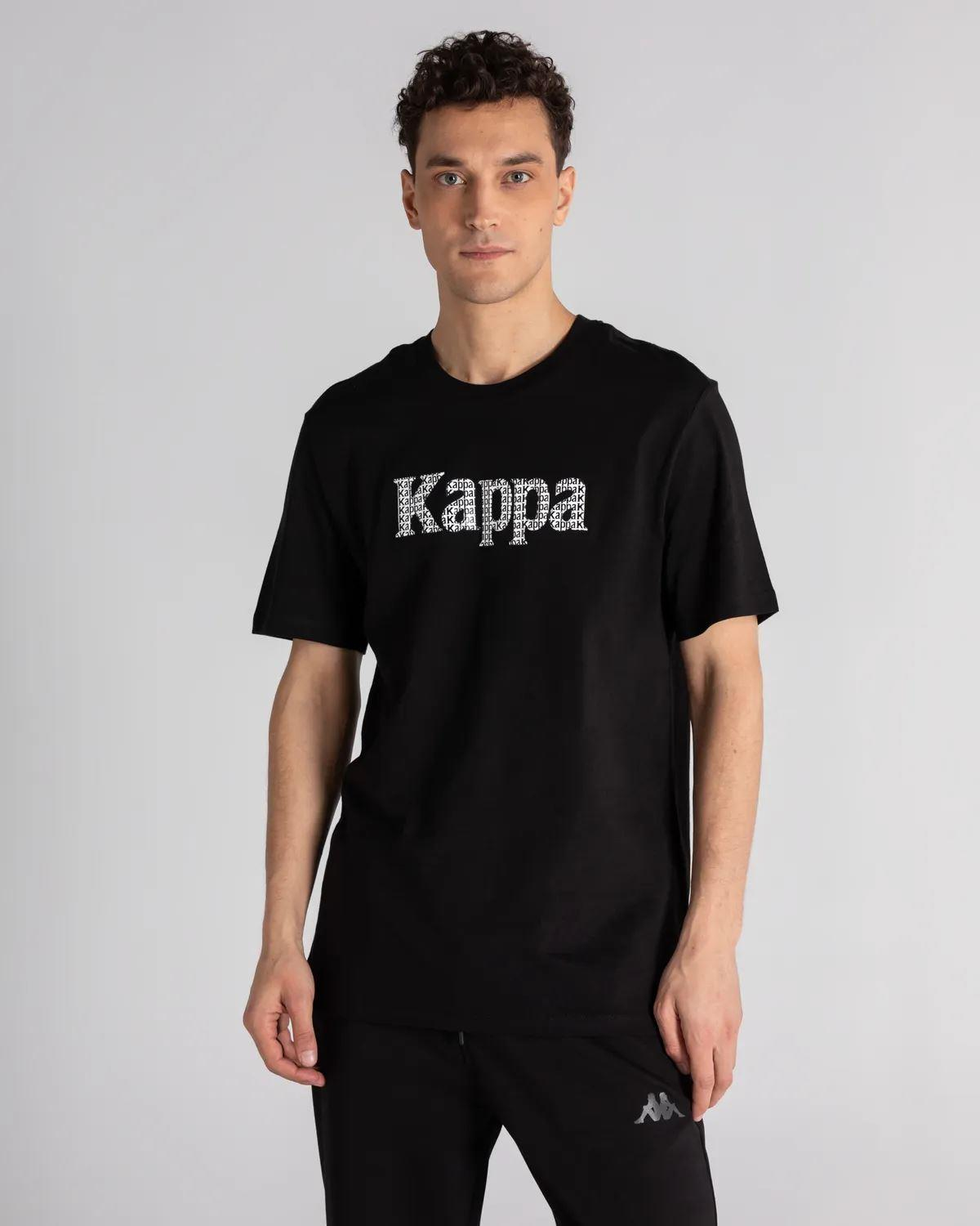 Kappa Authentic Hulme Erkek Siyah Bisiklet Yaka Tshirt