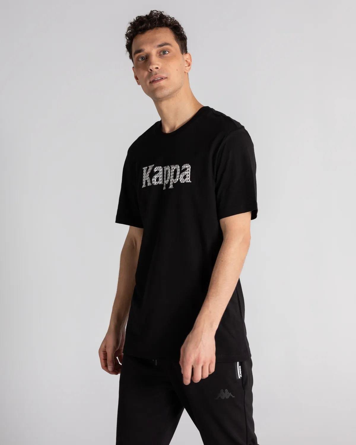 Kappa Authentic Hulme Erkek Siyah Bisiklet Yaka Tshirt