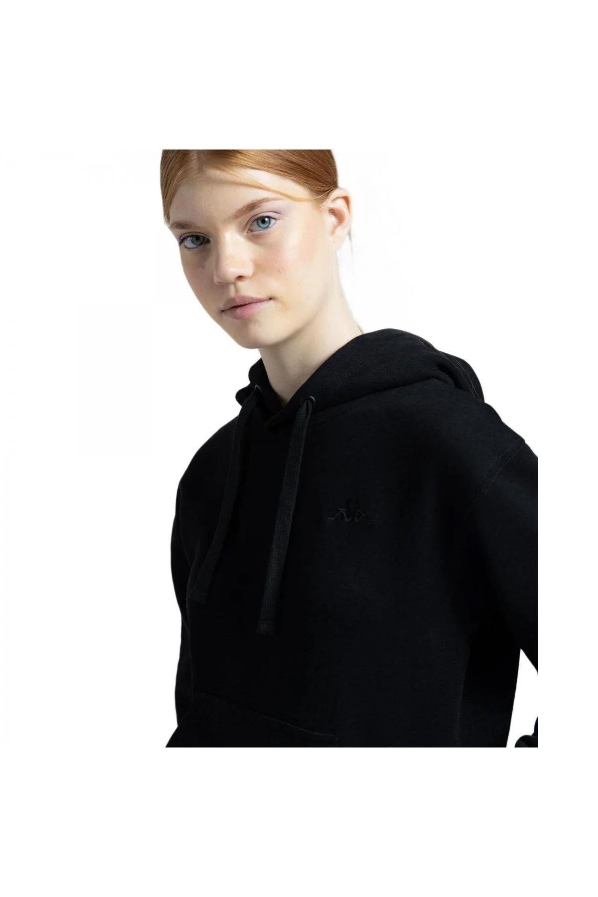 Kappa Authentic Kei Kadın Siyah Kapşonlu Sweat