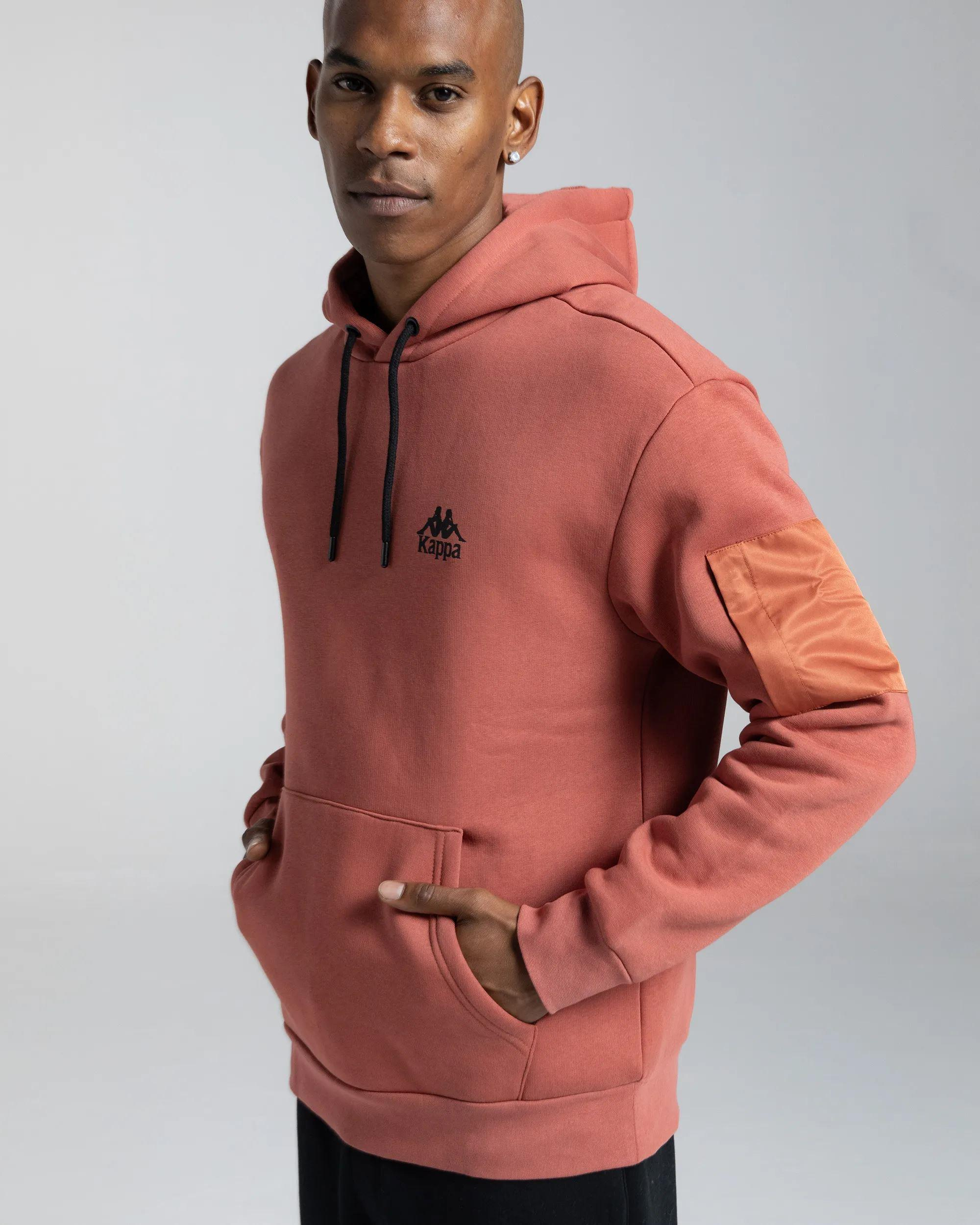 Kappa Authentic Sewa Erkek Kirmizi Kapşonlu Sweat
