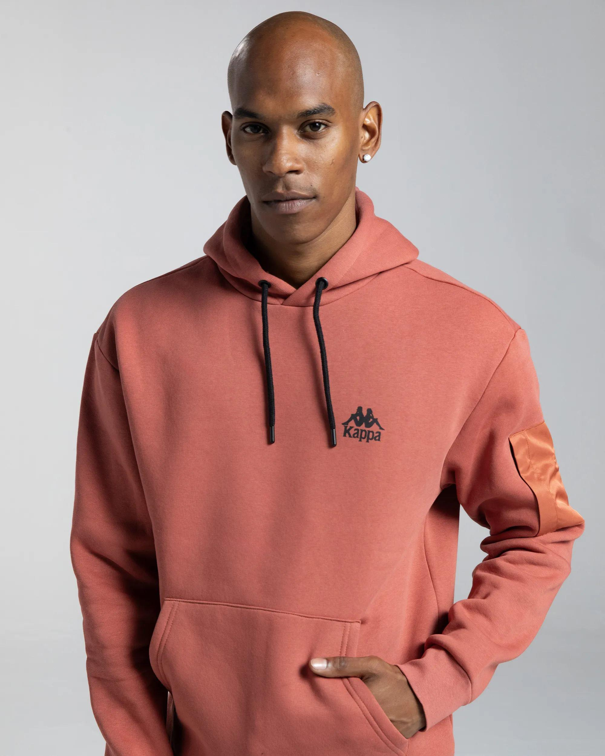 Kappa Authentic Sewa Erkek Kirmizi Kapşonlu Sweat