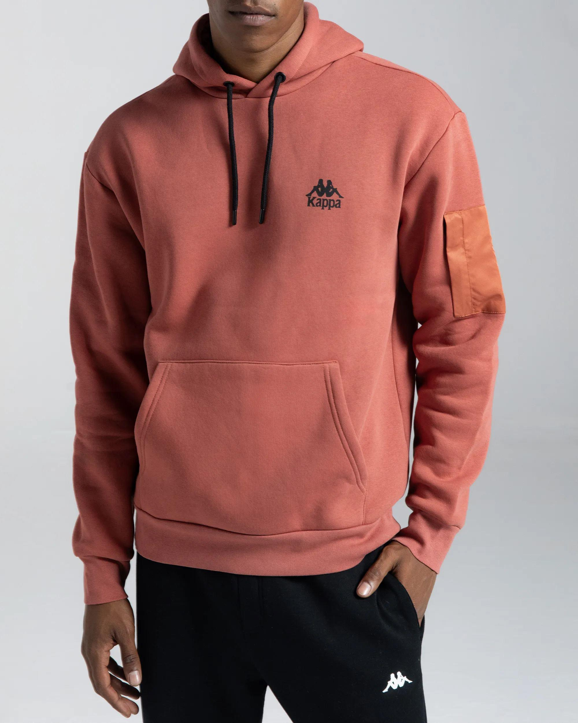 Kappa Authentic Sewa Erkek Kirmizi Kapşonlu Sweat
