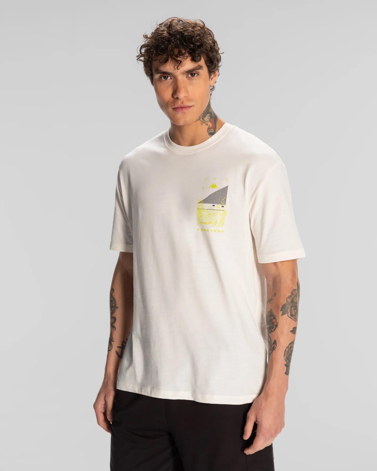 Kappa Authentic Spacetime T-Shirt Erkek  Bisiklet Yaka Tshirt